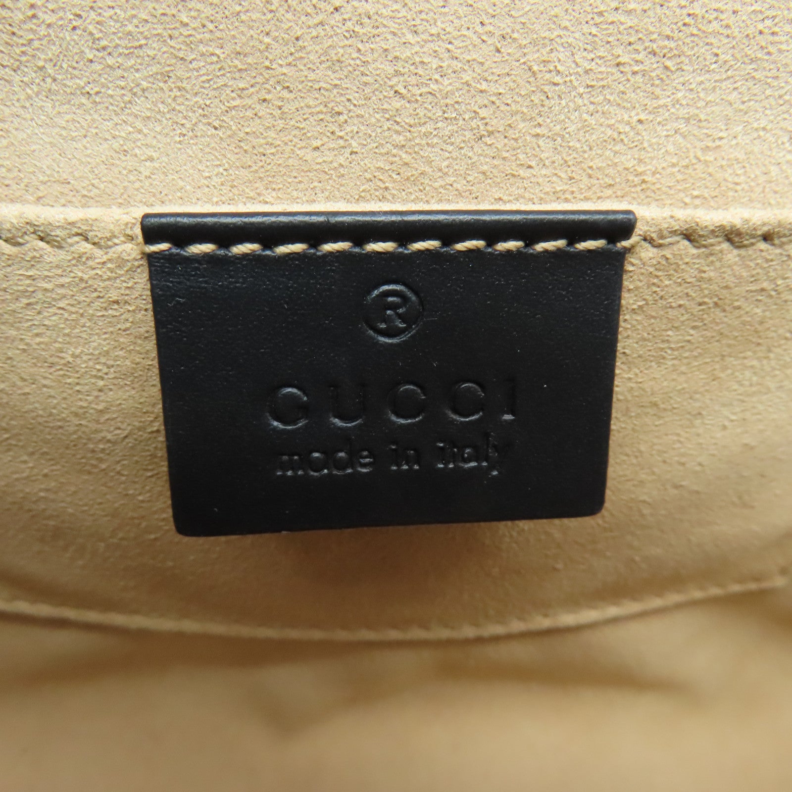 GUCCI 牛皮皮革Chain Shoulder Bag金扣鏈帶肩背袋黑色