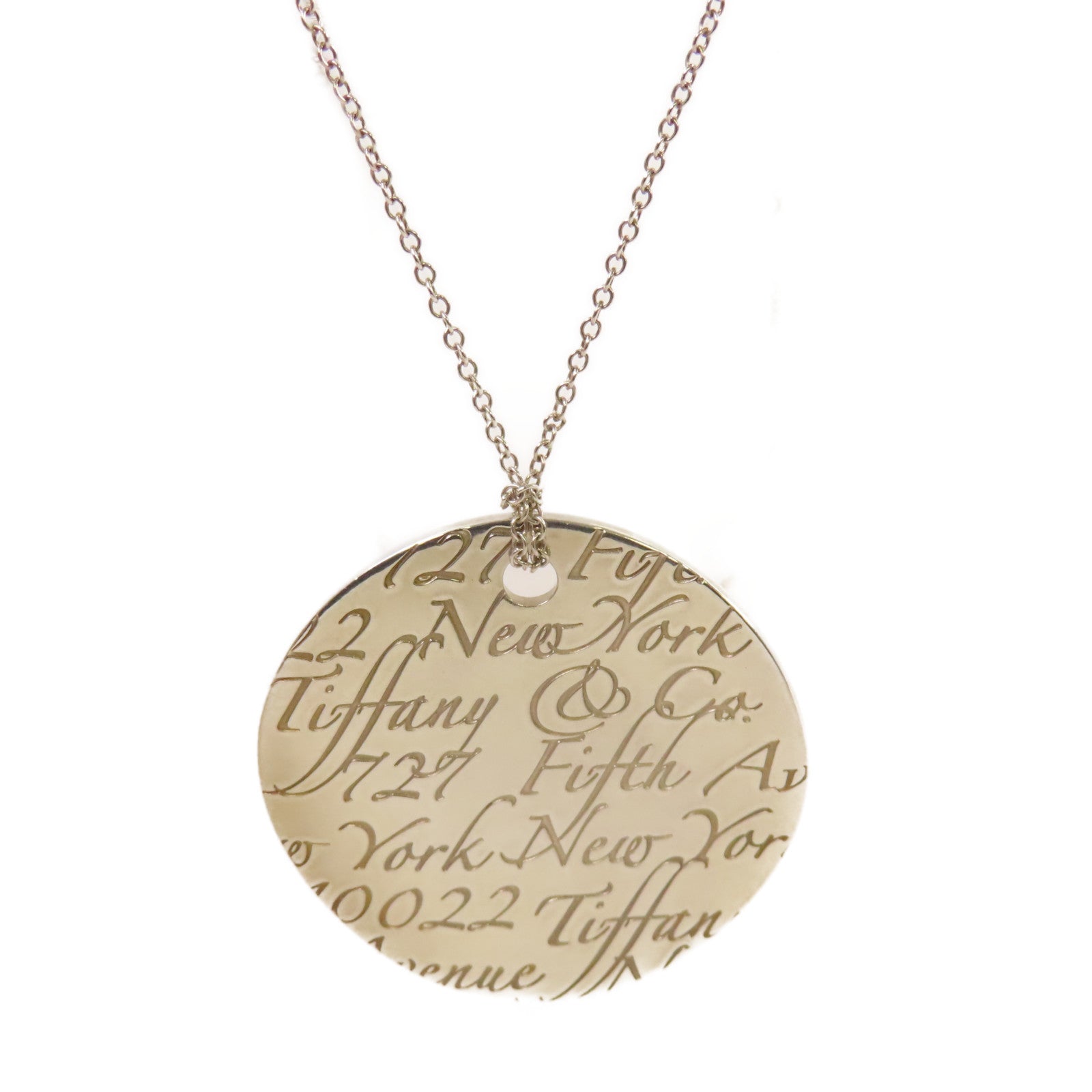 TIFFANY＆CO 925純銀Large Round Necklace項鏈