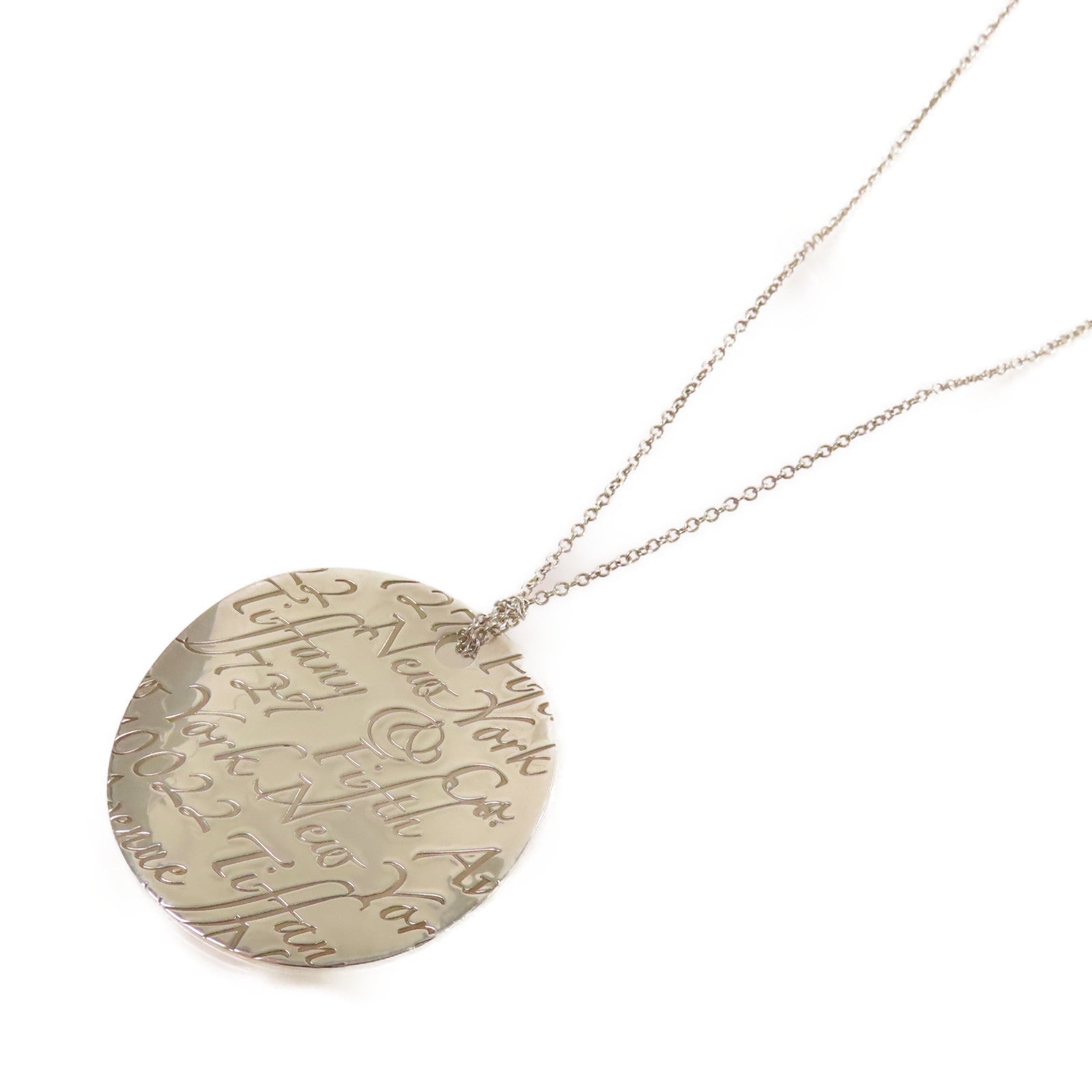 TIFFANY＆CO 925純銀Large Round Necklace項鏈