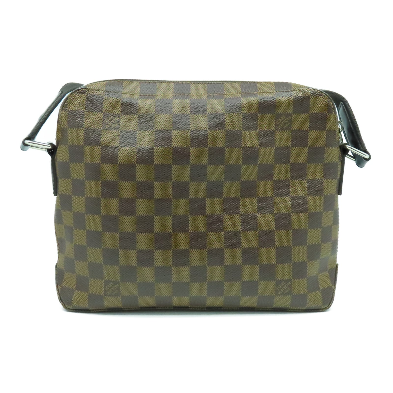 LOUIS VUITTON Damier Ebene Jake Messenger PM銀扣肩背袋啡色