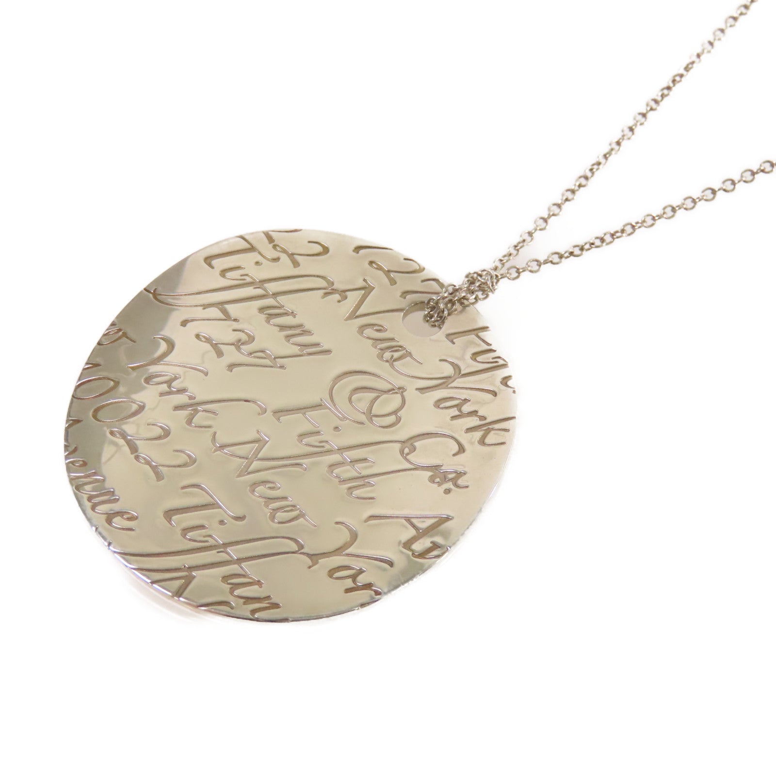 TIFFANY＆CO 925純銀Large Round Necklace項鏈