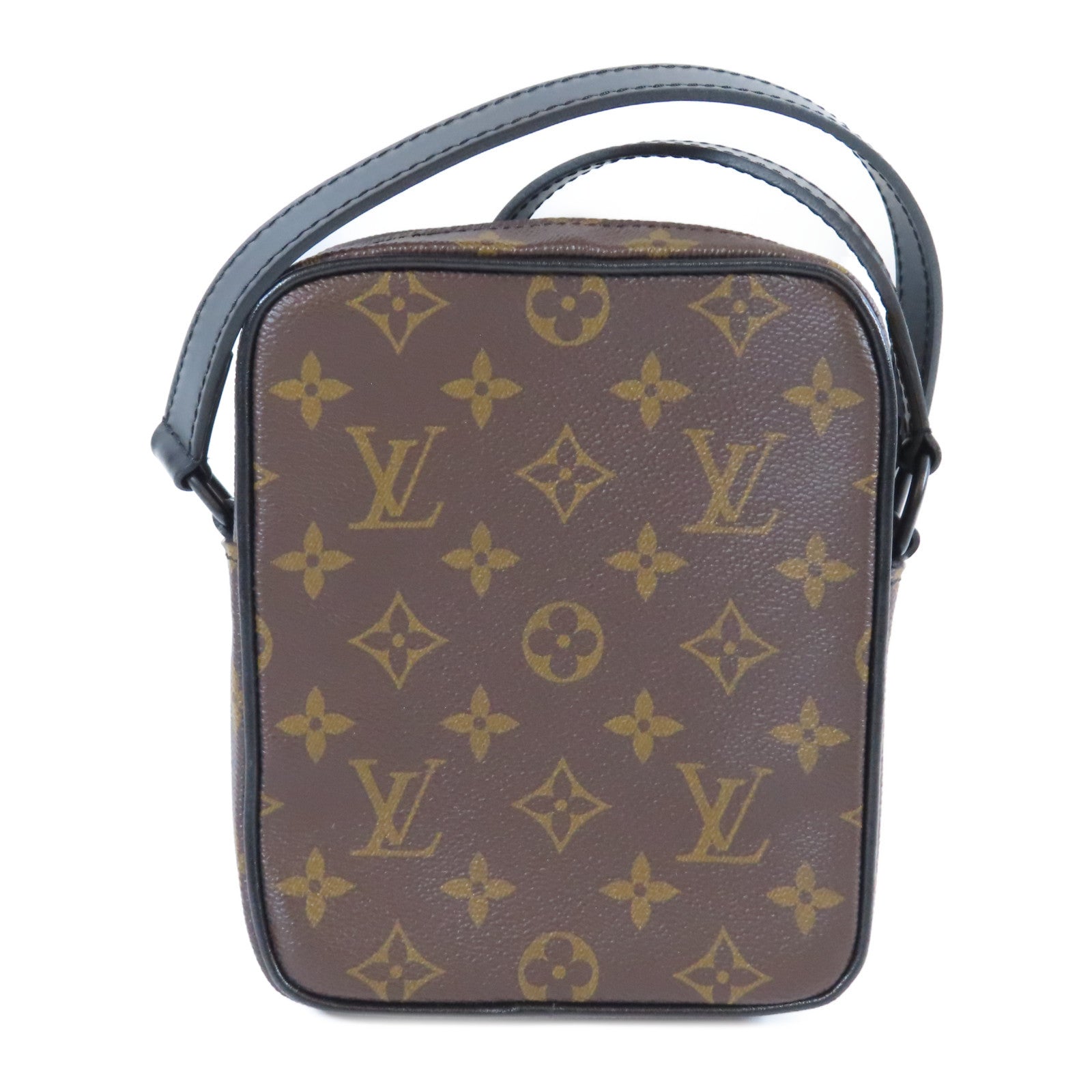 LOUIS VUITTON Monogram Macassar Christopher肩背袋啡色/黑色