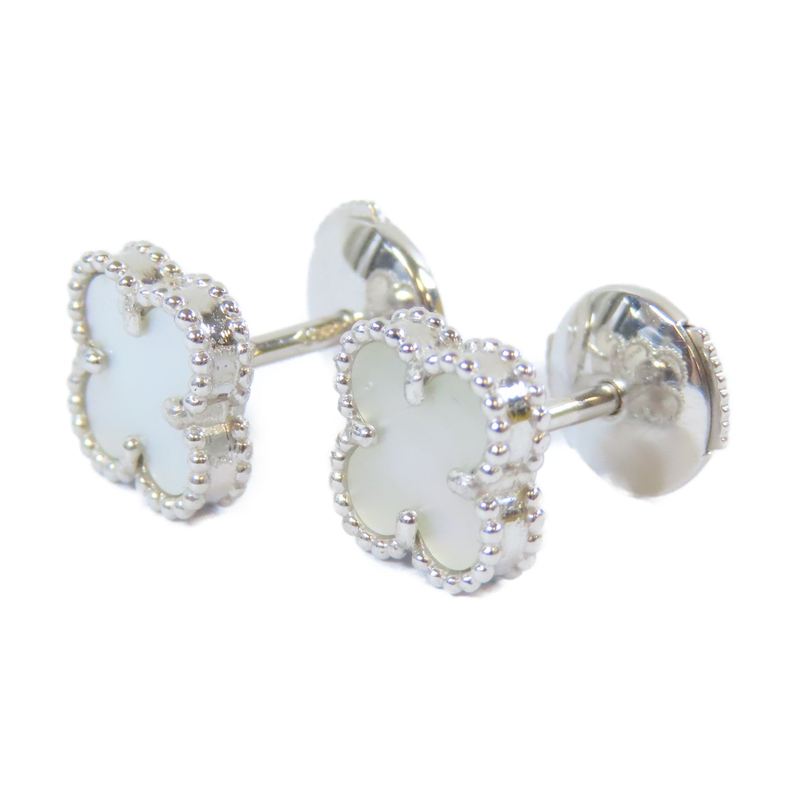 Van Cleef & Arpels 18K白金Sweet Alhambra Earrings耳環