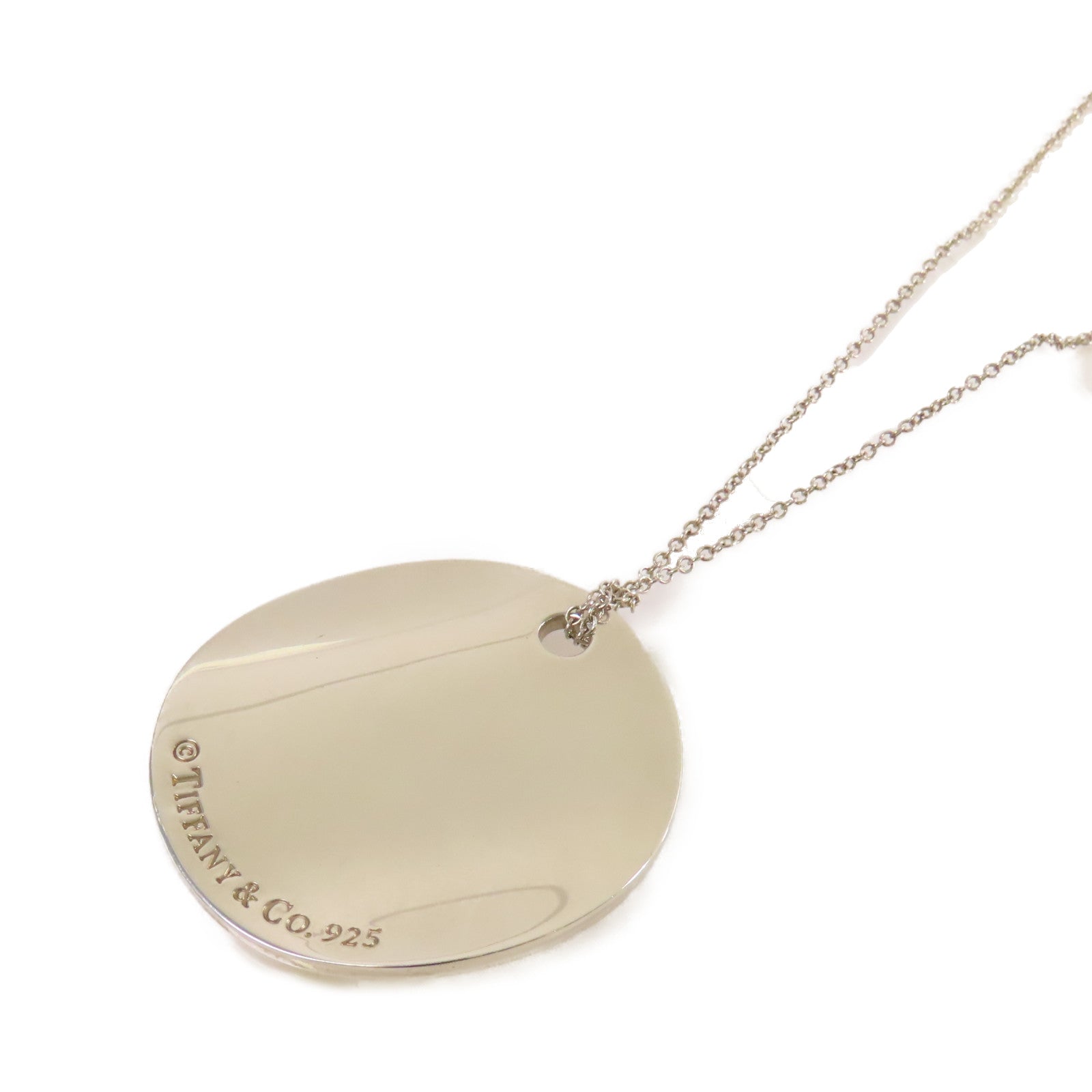 TIFFANY＆CO 925純銀Large Round Necklace項鏈