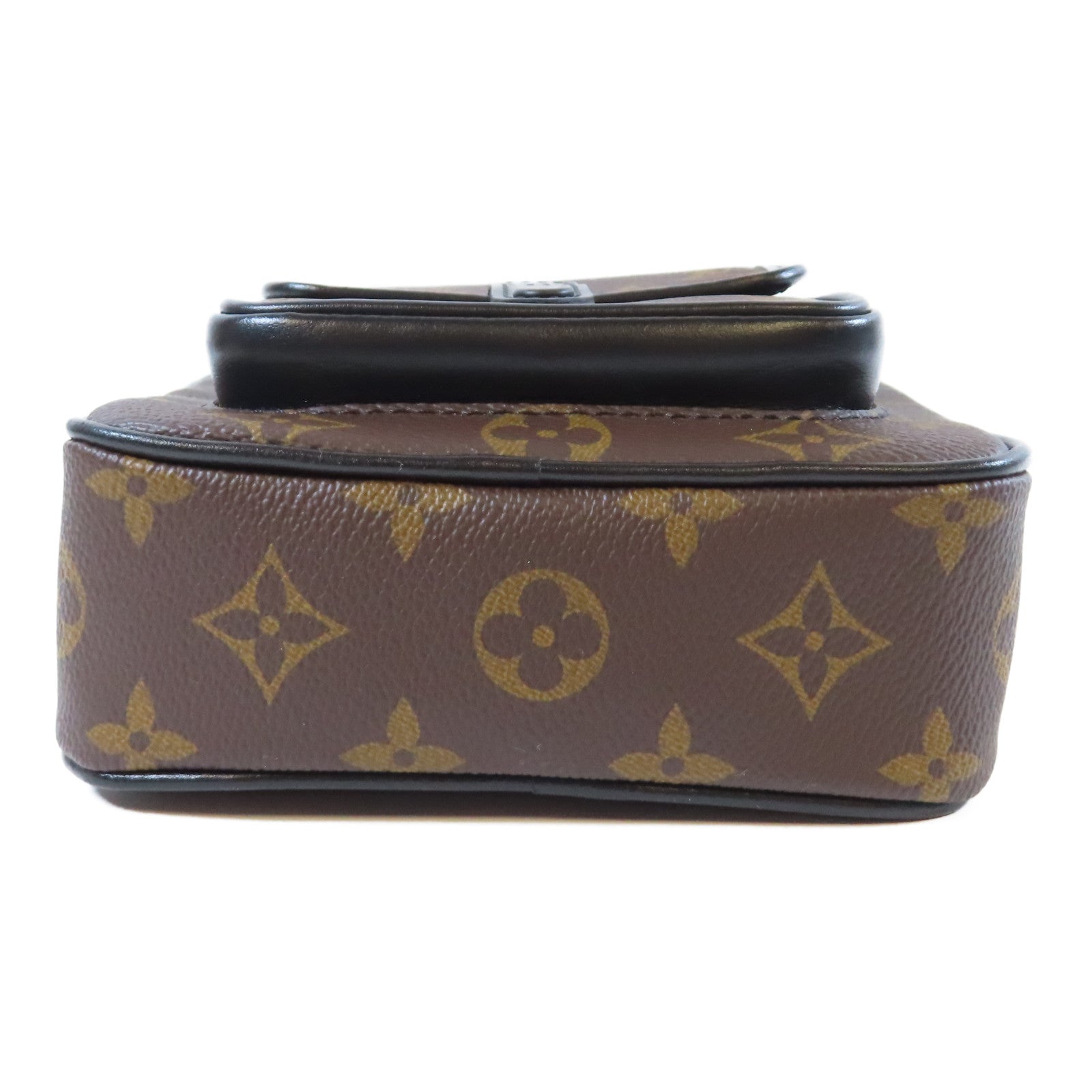 LOUIS VUITTON Monogram Macassar Christopher肩背袋啡色/黑色