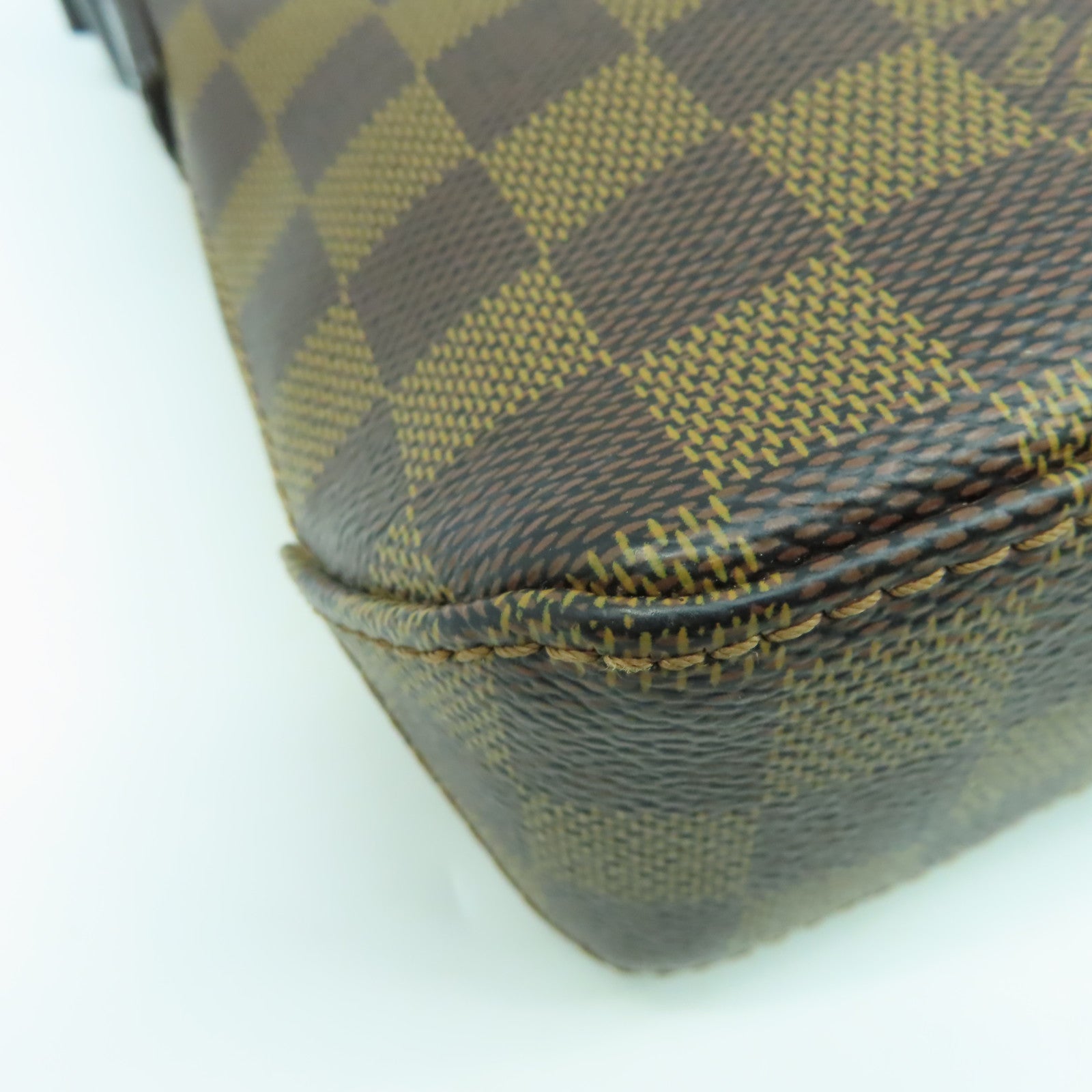 LOUIS VUITTON Damier Ebene Jake Messenger PM銀扣肩背袋啡色