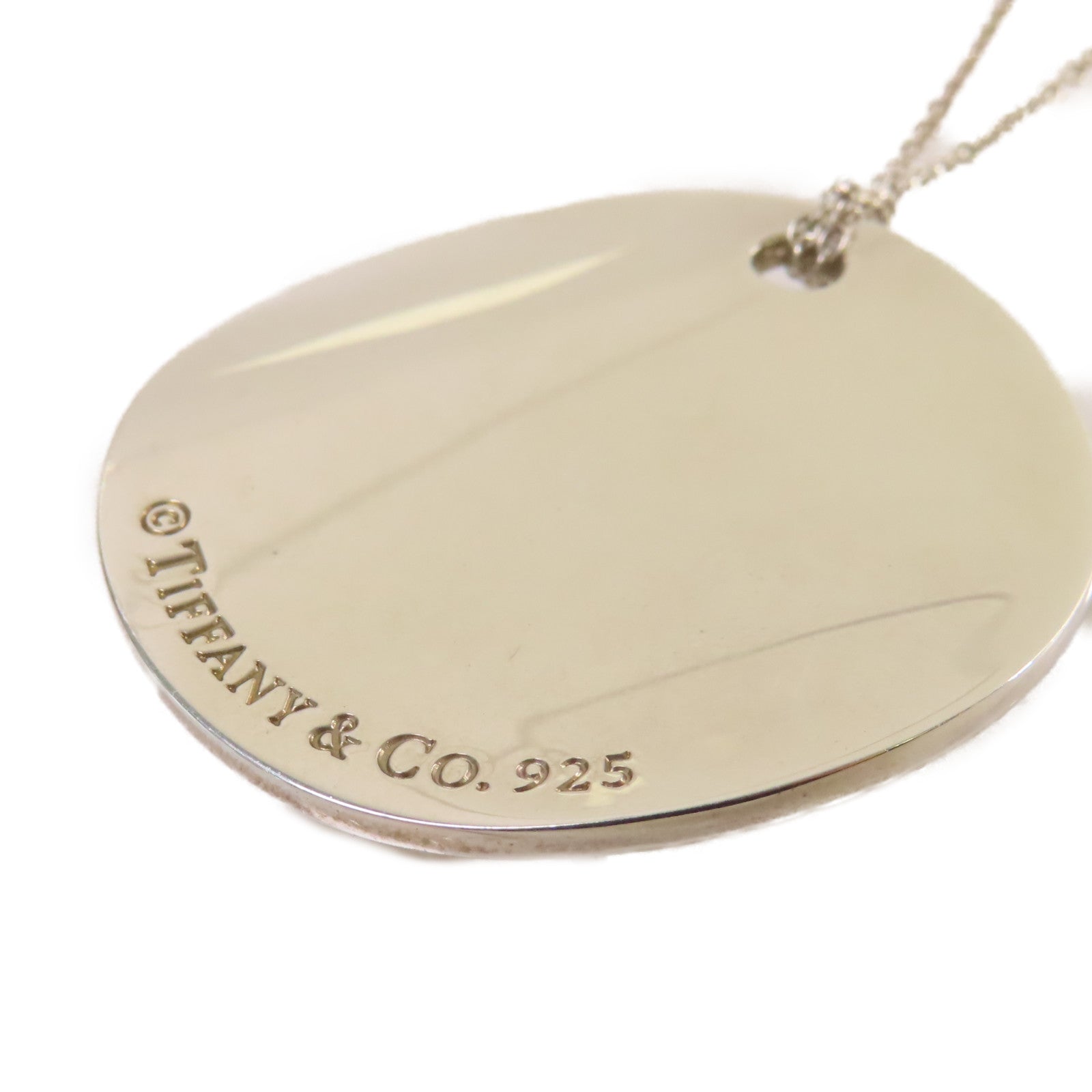 TIFFANY＆CO 925純銀Large Round Necklace項鏈