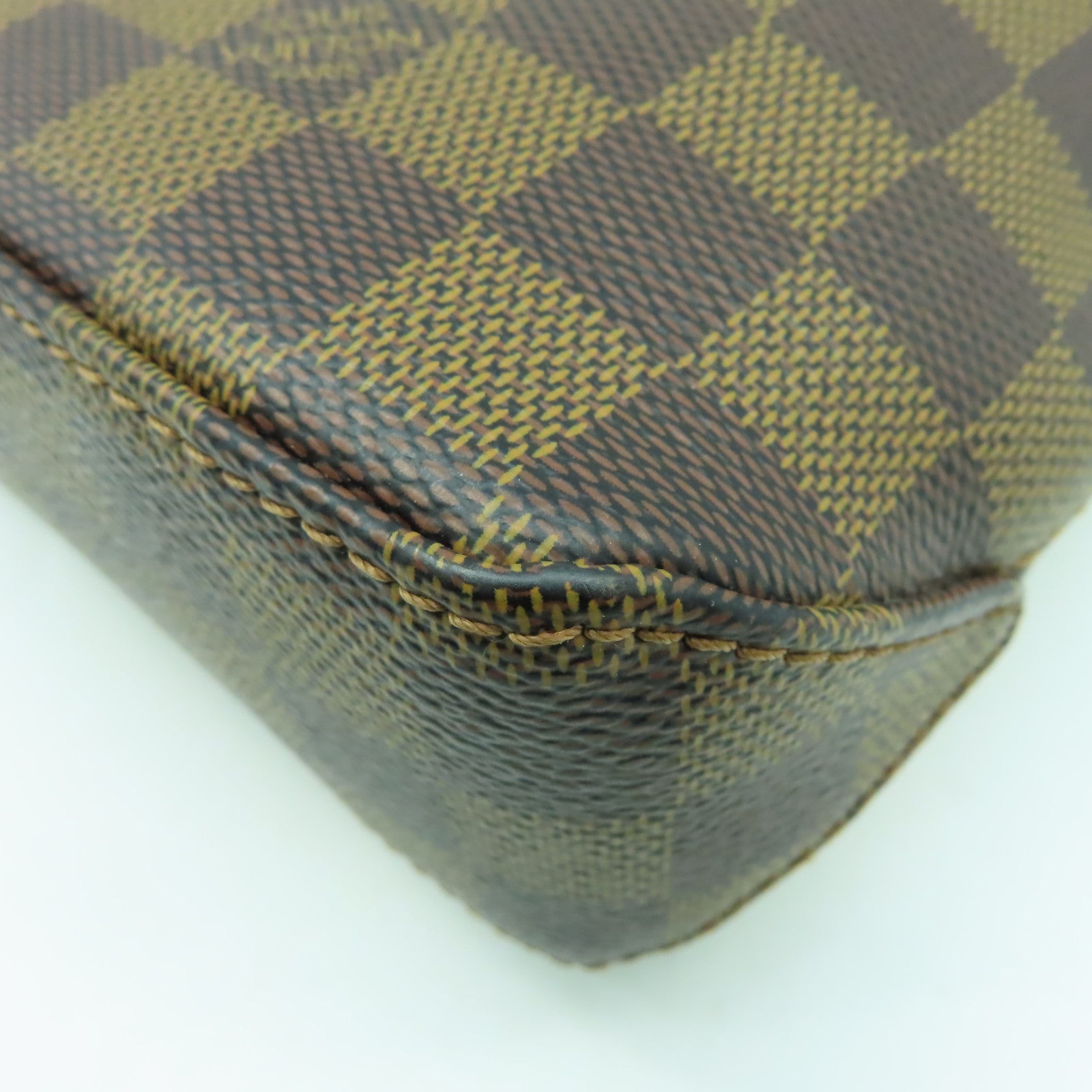 LOUIS VUITTON Damier Ebene Jake Messenger PM銀扣肩背袋啡色