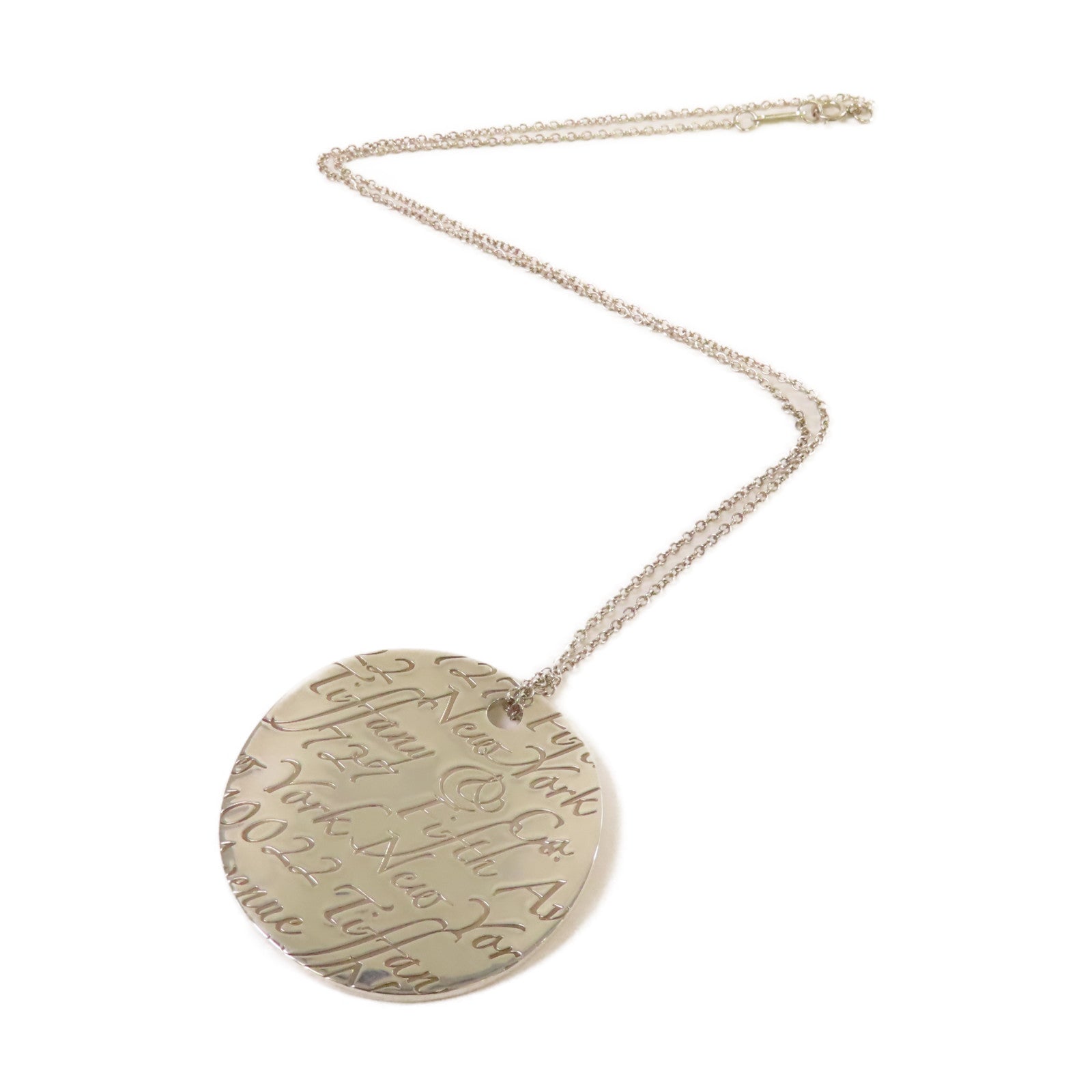TIFFANY＆CO 925純銀Large Round Necklace項鏈