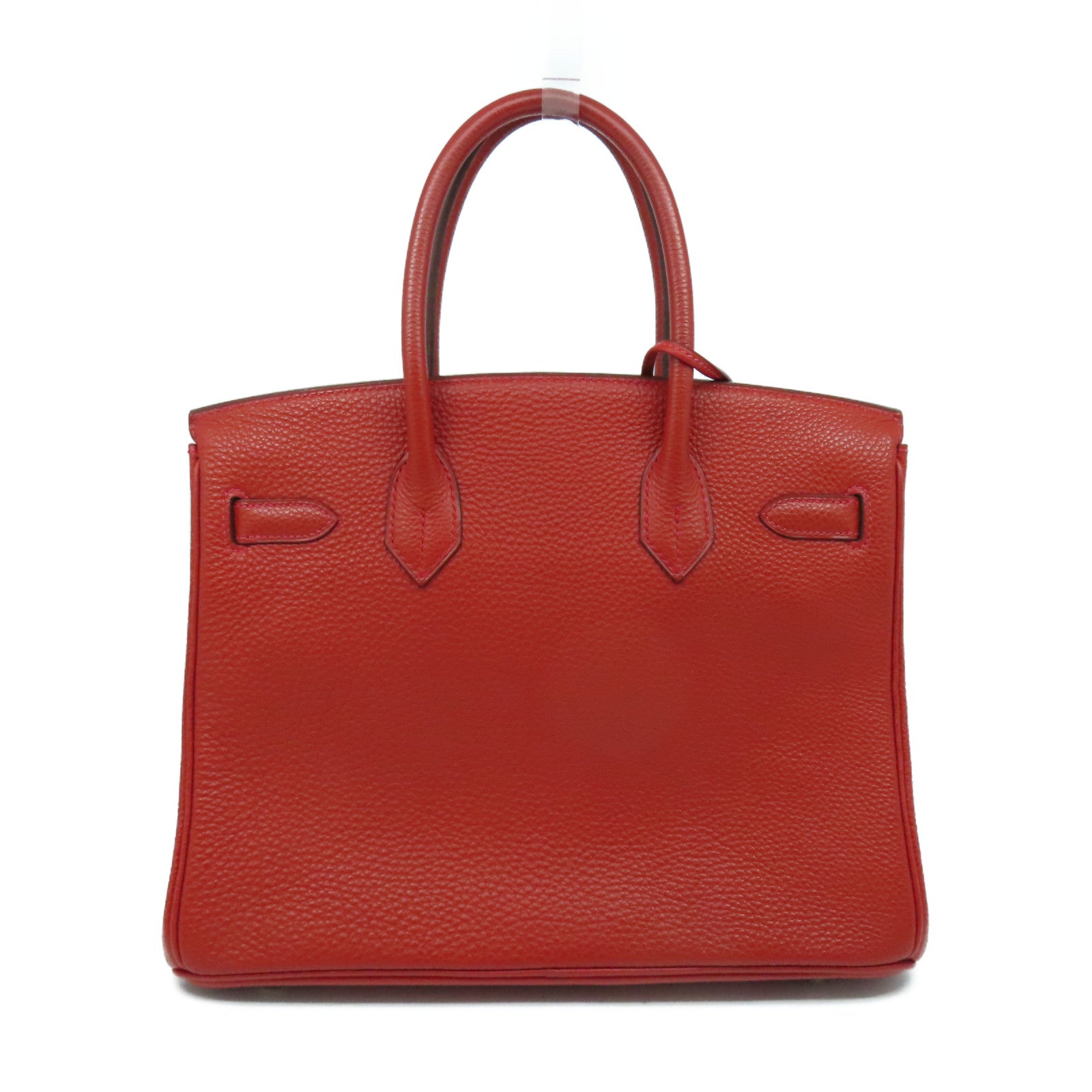 HERMES Togo皮革Birkin 30銀扣手挽袋Rouge Casaque正紅色