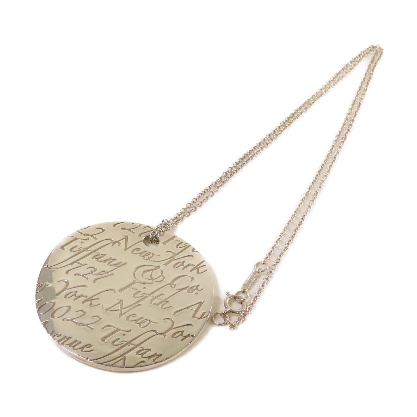 TIFFANY＆CO 925純銀Large Round Necklace項鏈