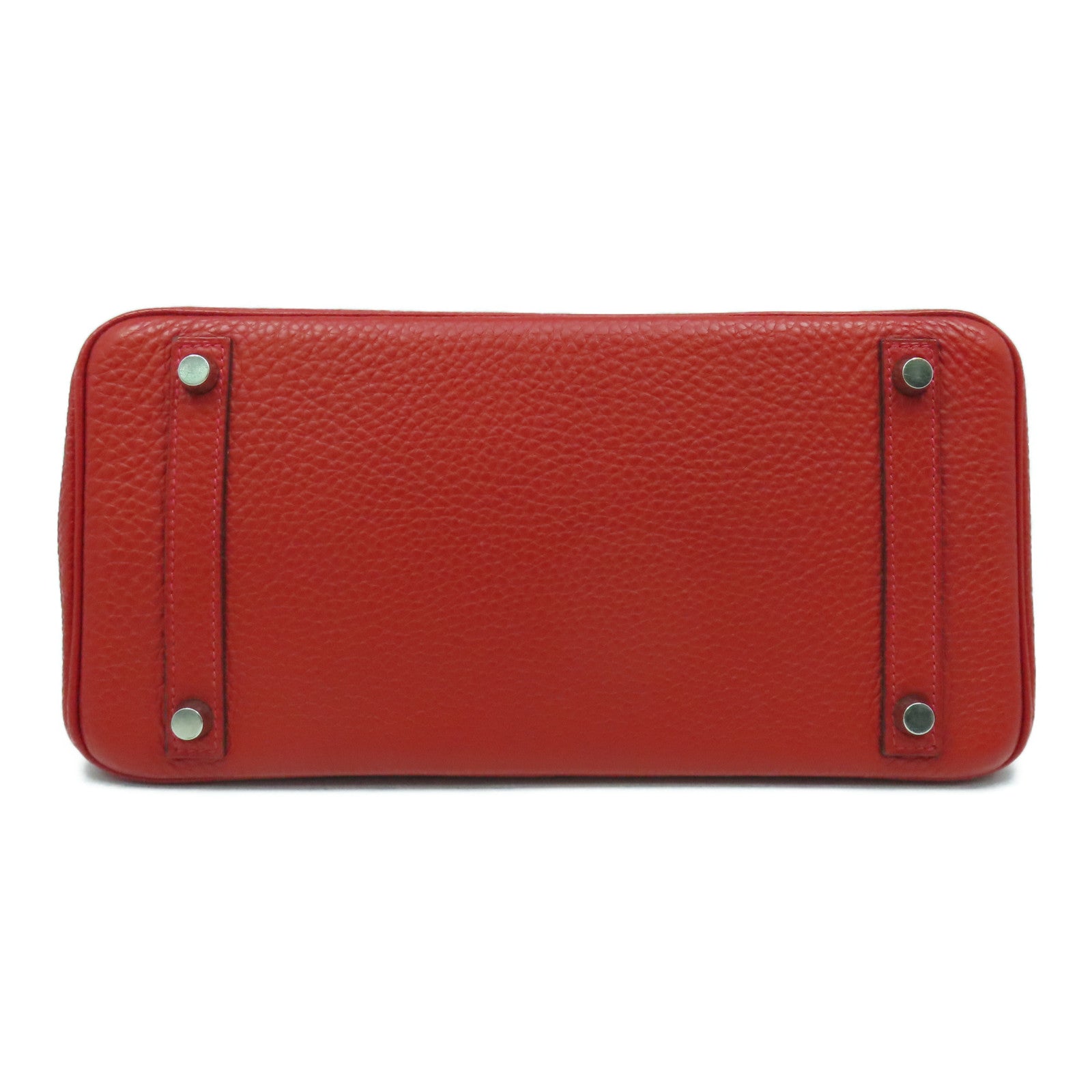 HERMES Togo皮革Birkin 30銀扣手挽袋Rouge Casaque正紅色