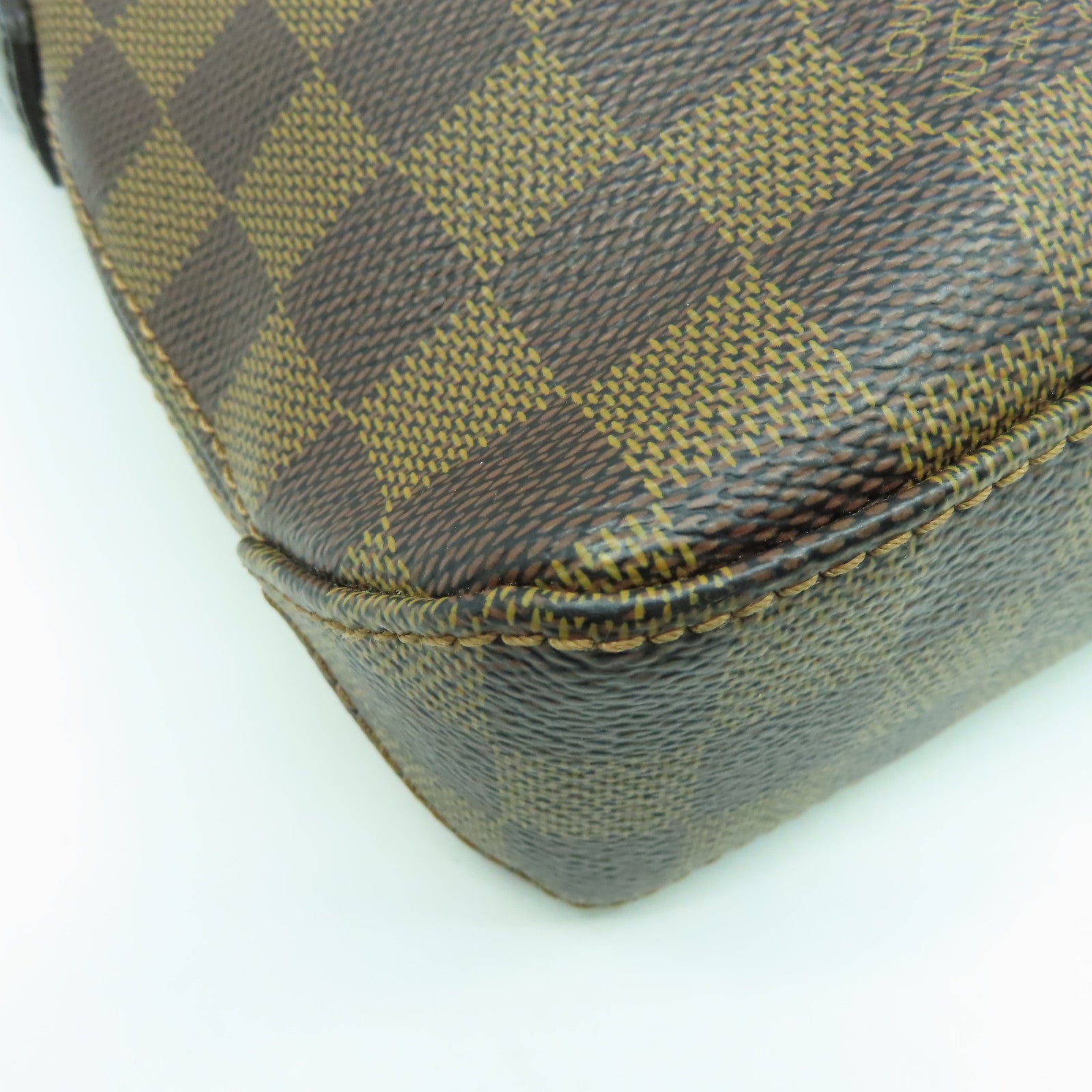 LOUIS VUITTON Damier Ebene Jake Messenger PM銀扣肩背袋啡色