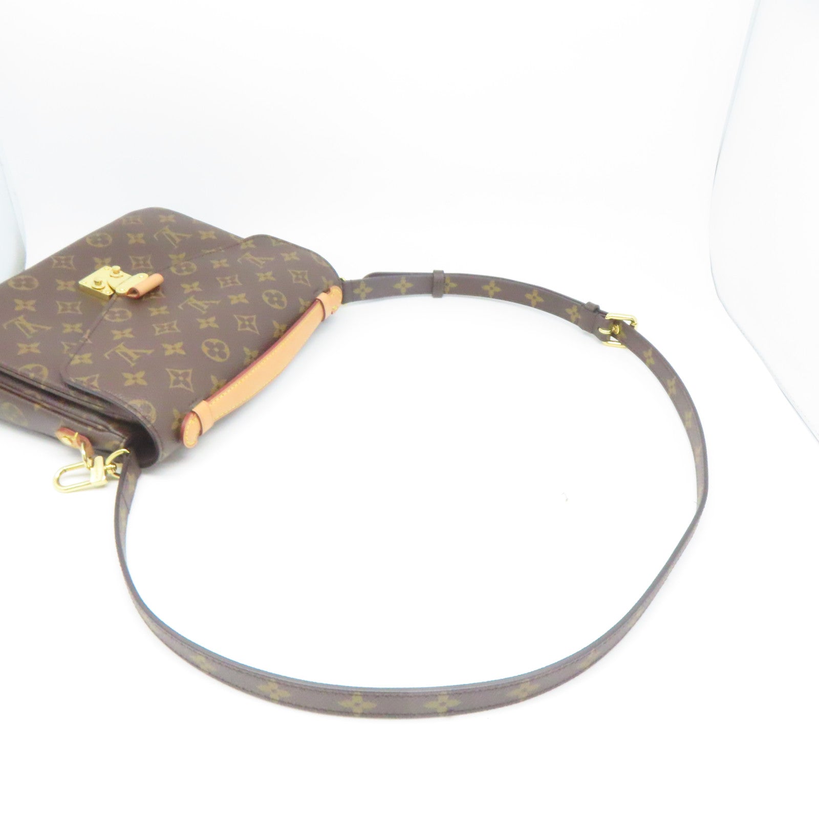 LOUIS VUITTON Monogram Pochette Metis金扣手挽肩背两用袋啡色
