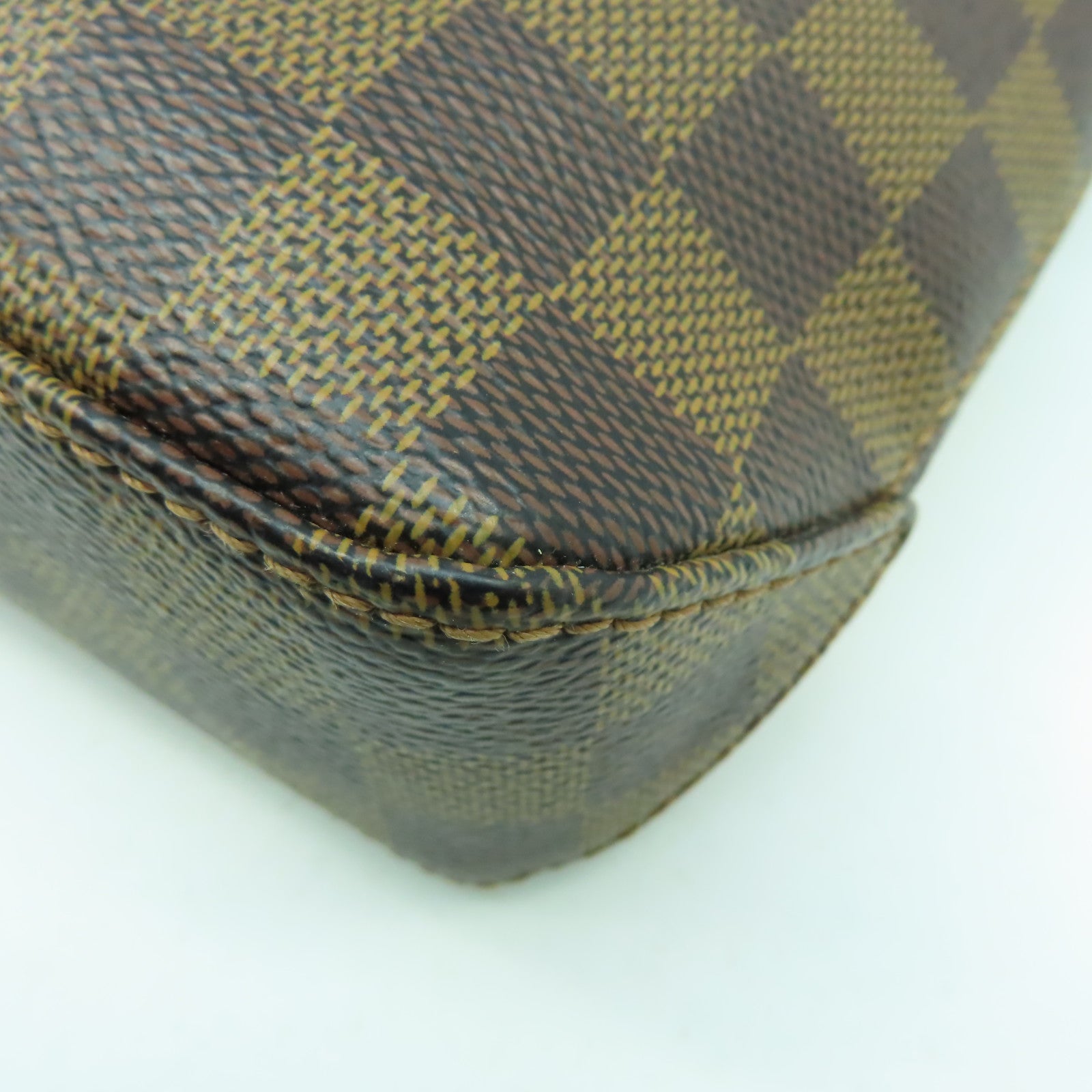 LOUIS VUITTON Damier Ebene Jake Messenger PM銀扣肩背袋啡色
