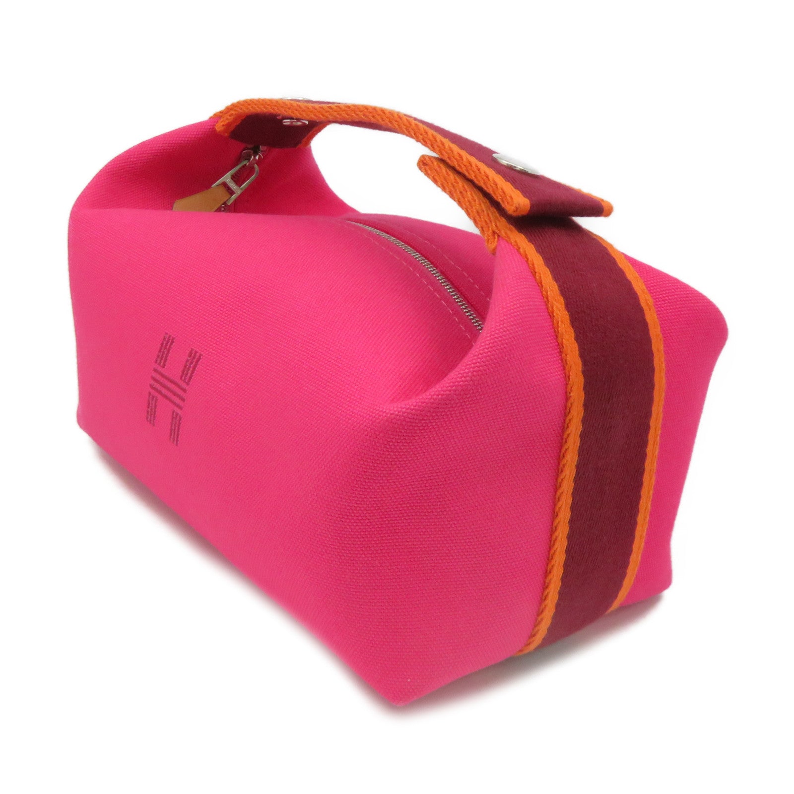 HERMES Canvas Bride A Brac Hand Bag I6 Pink