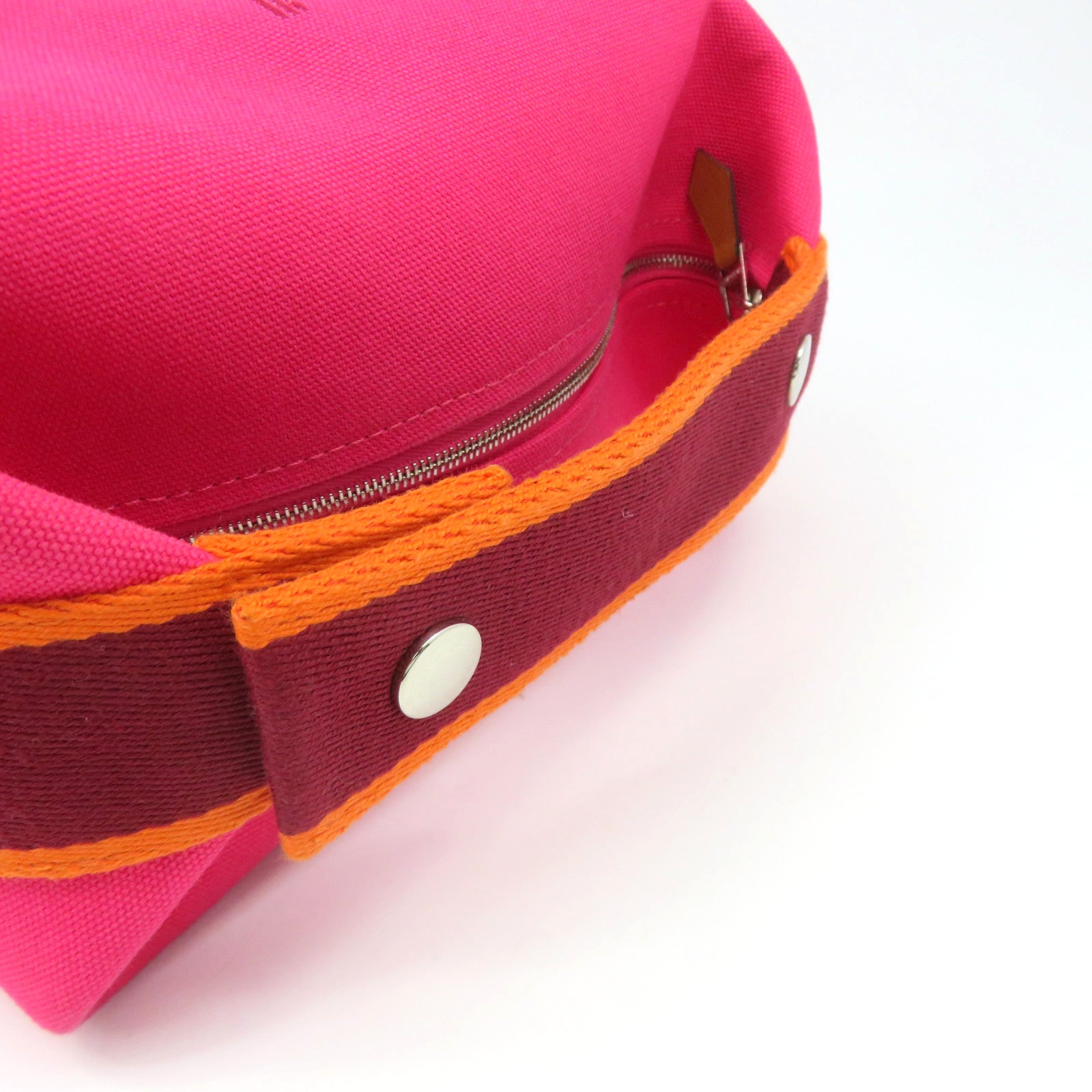 HERMES Canvas Bride A Brac Hand Bag I6 Pink