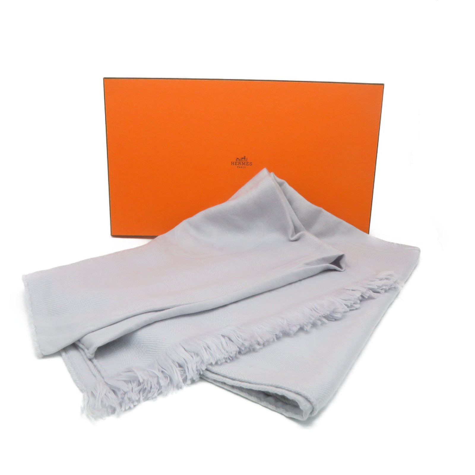 HERMES Cashmere/丝质Scarf围巾灰色