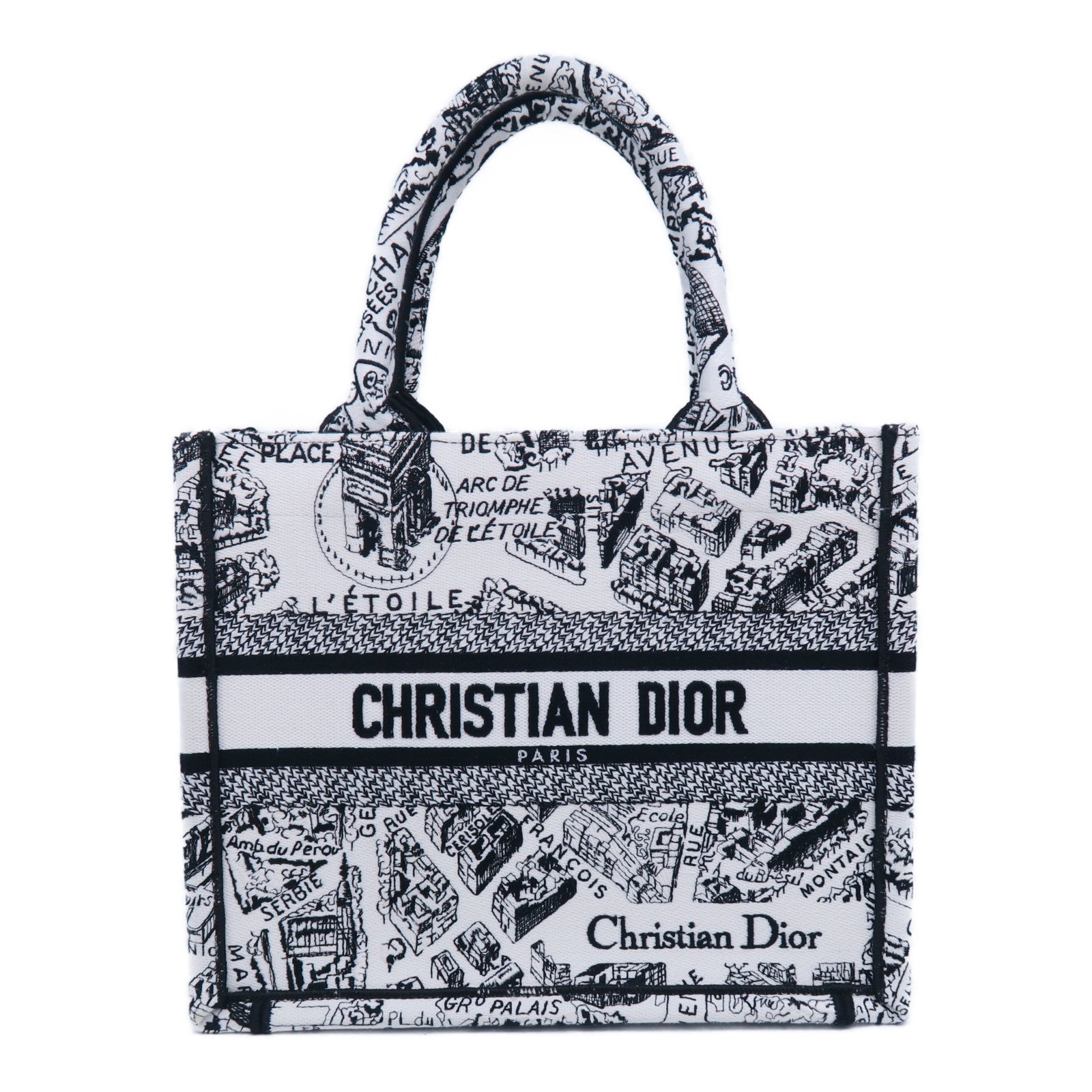 Dior 帆布Book Tote Bag手挽袋黑色/白色