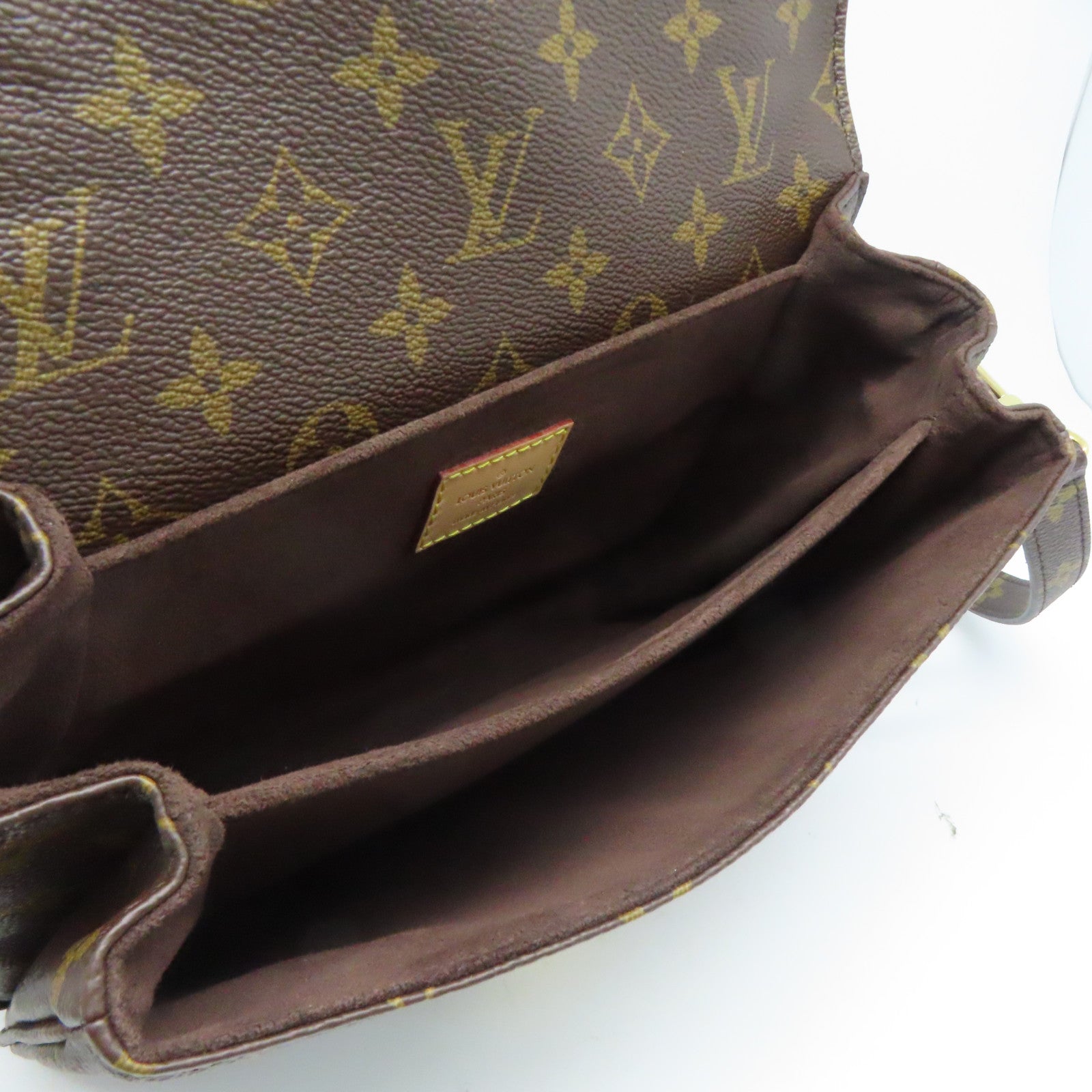 LOUIS VUITTON Monogram Pochette Metis金扣手挽肩背两用袋啡色