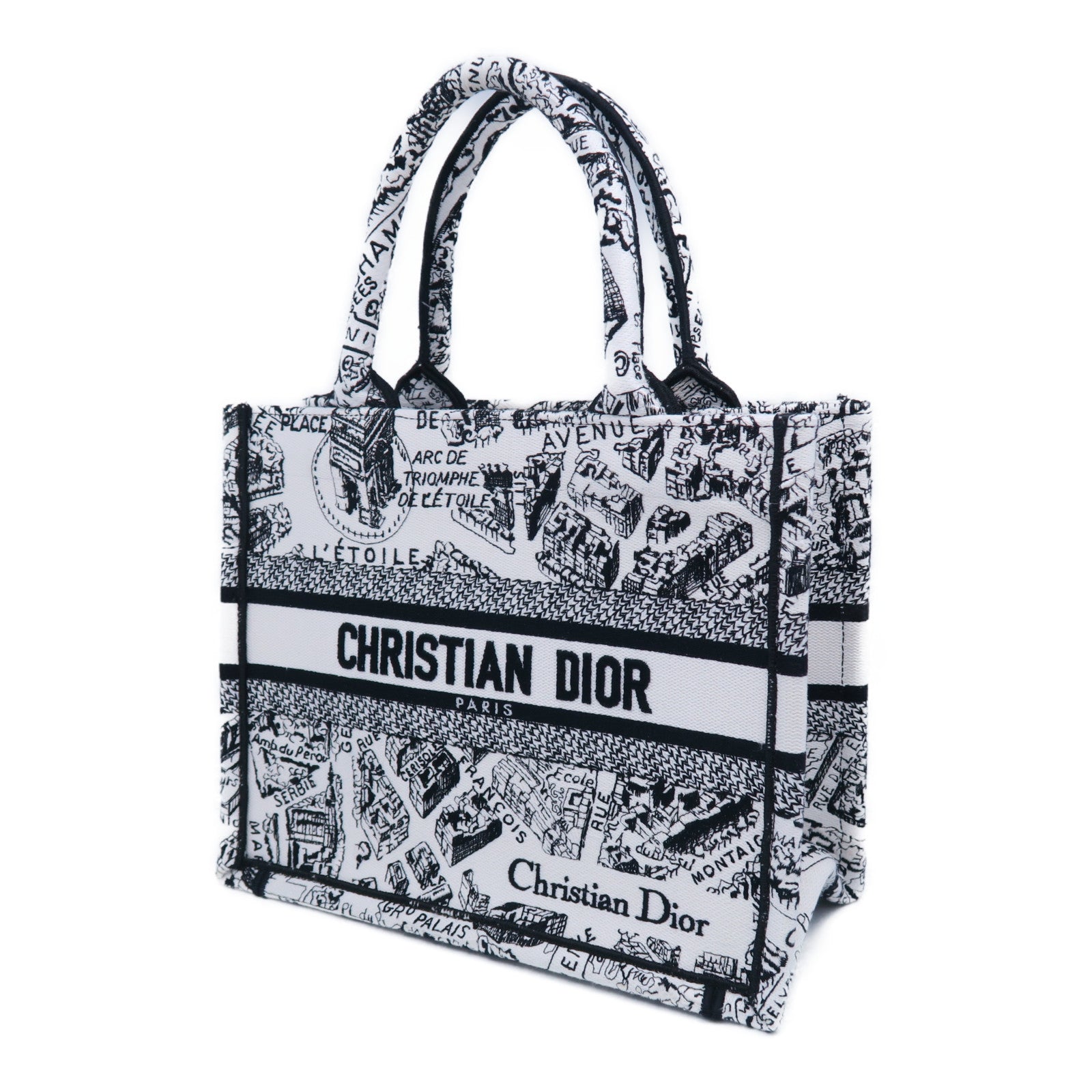 Dior 帆布Book Tote Bag手挽袋黑色/白色