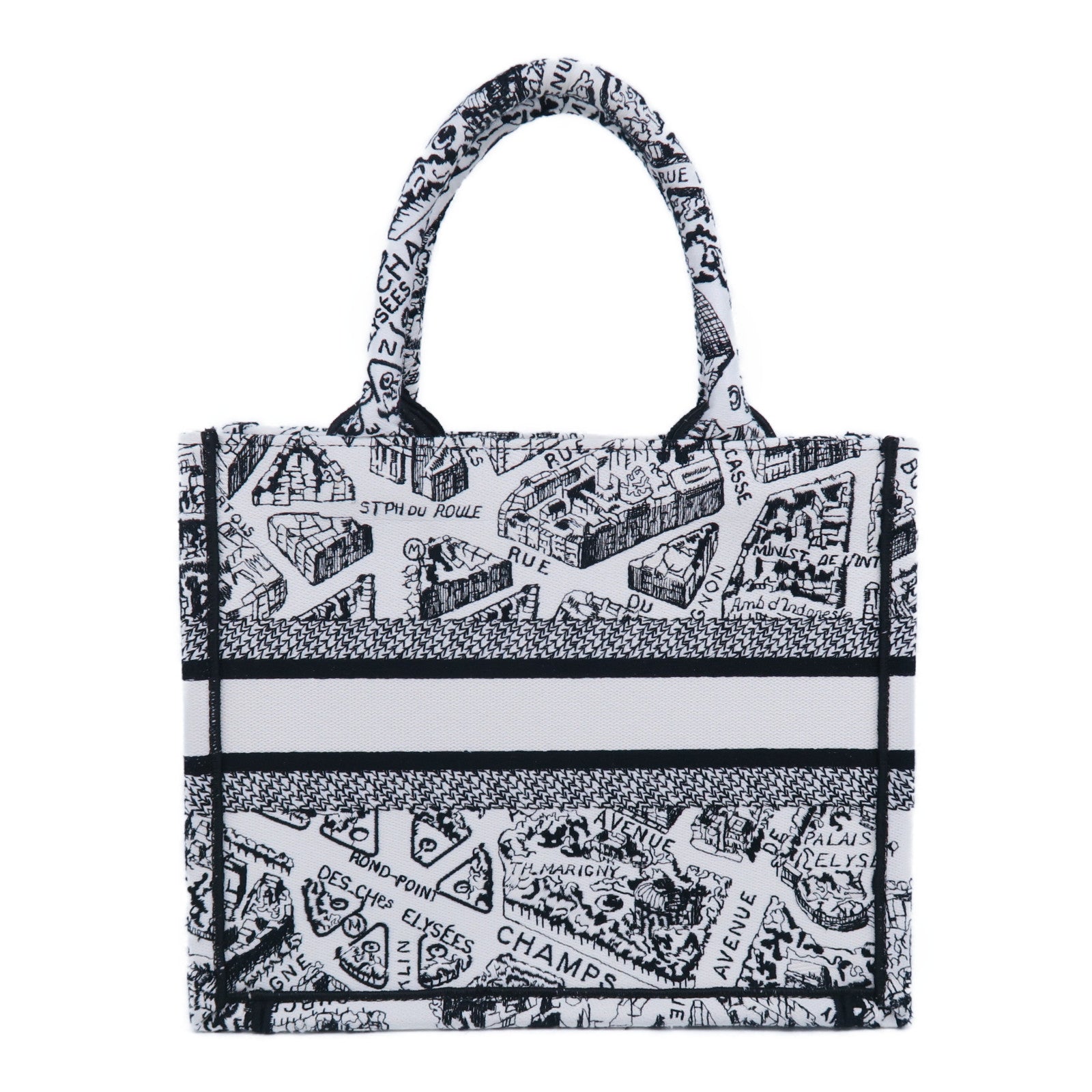 Dior 帆布Book Tote Bag手挽袋黑色/白色