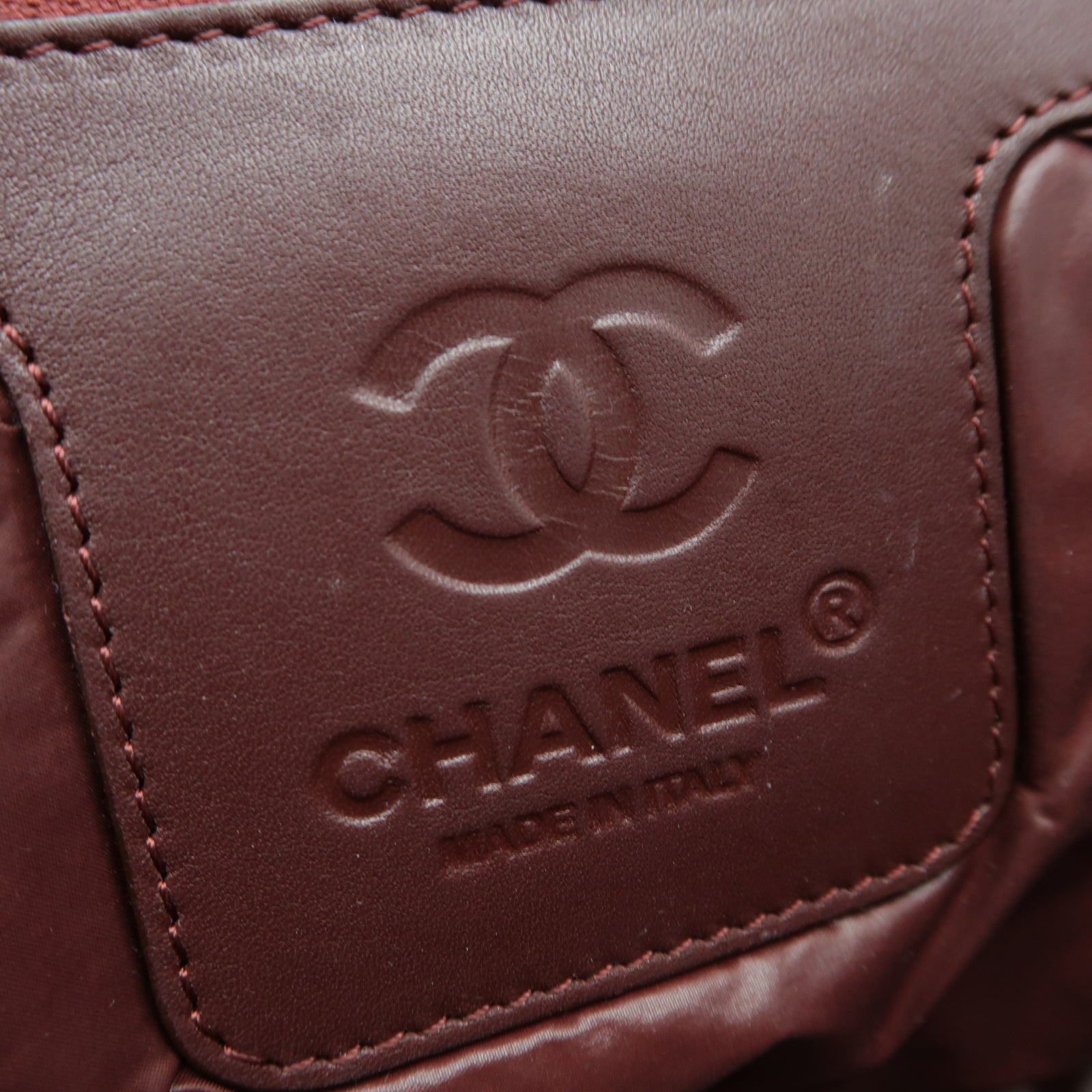CHANEL 菱格尼龍Coco Cocoon銀扣肩背袋黒色