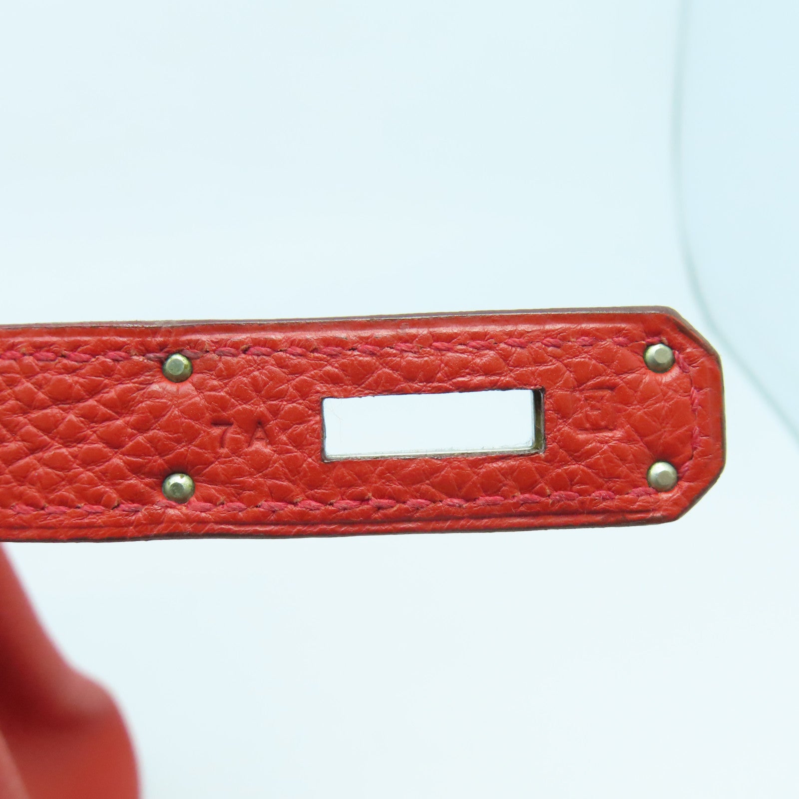 HERMES Togo皮革Birkin 30銀扣手挽袋Rouge Casaque正紅色