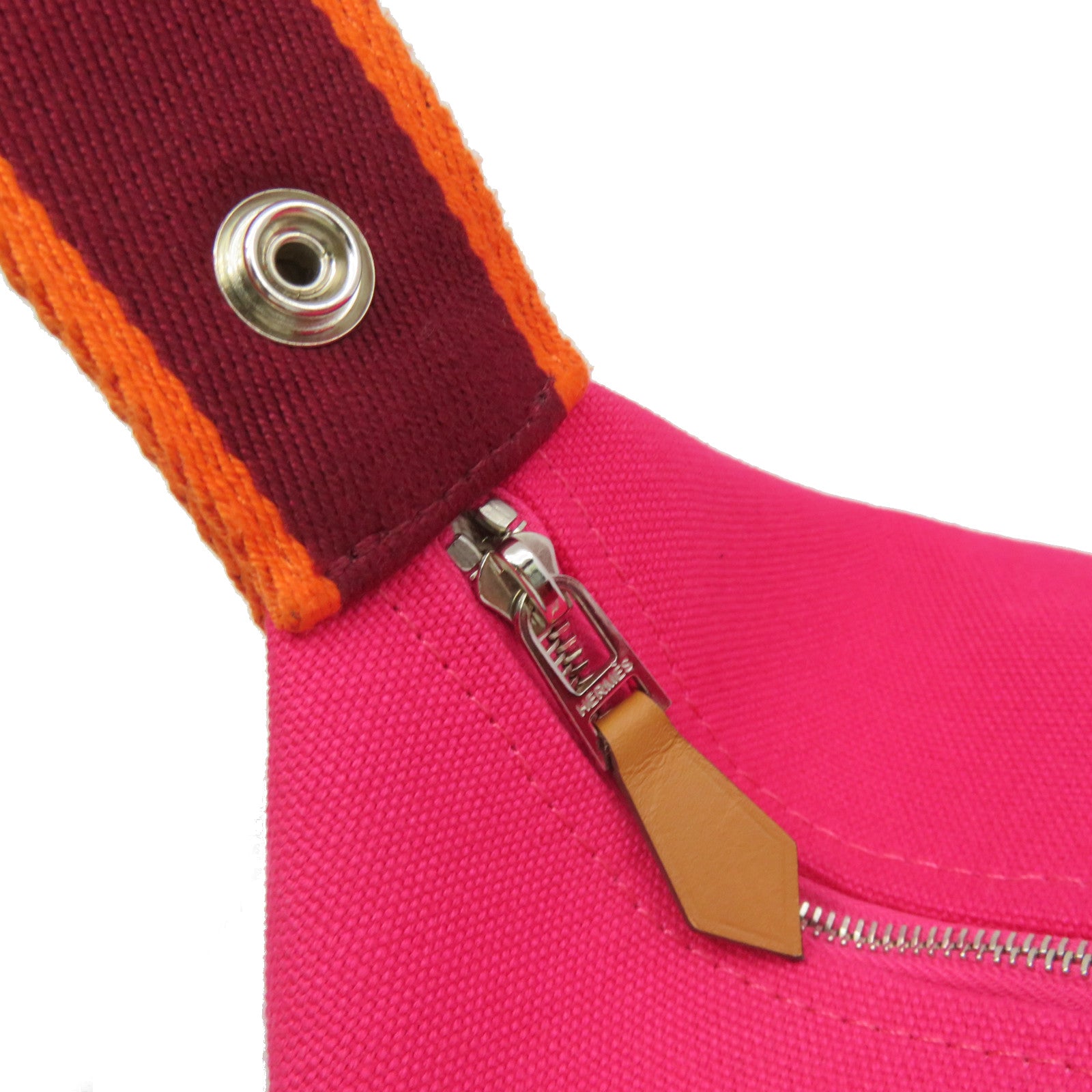HERMES Canvas Bride A Brac Hand Bag I6 Pink