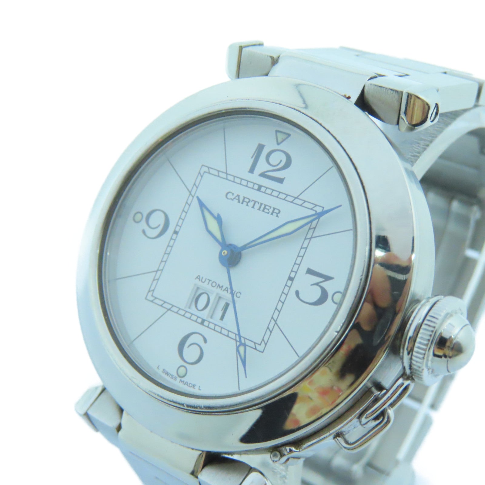 CARTIER Pasha C不锈钢手表自动机芯白色