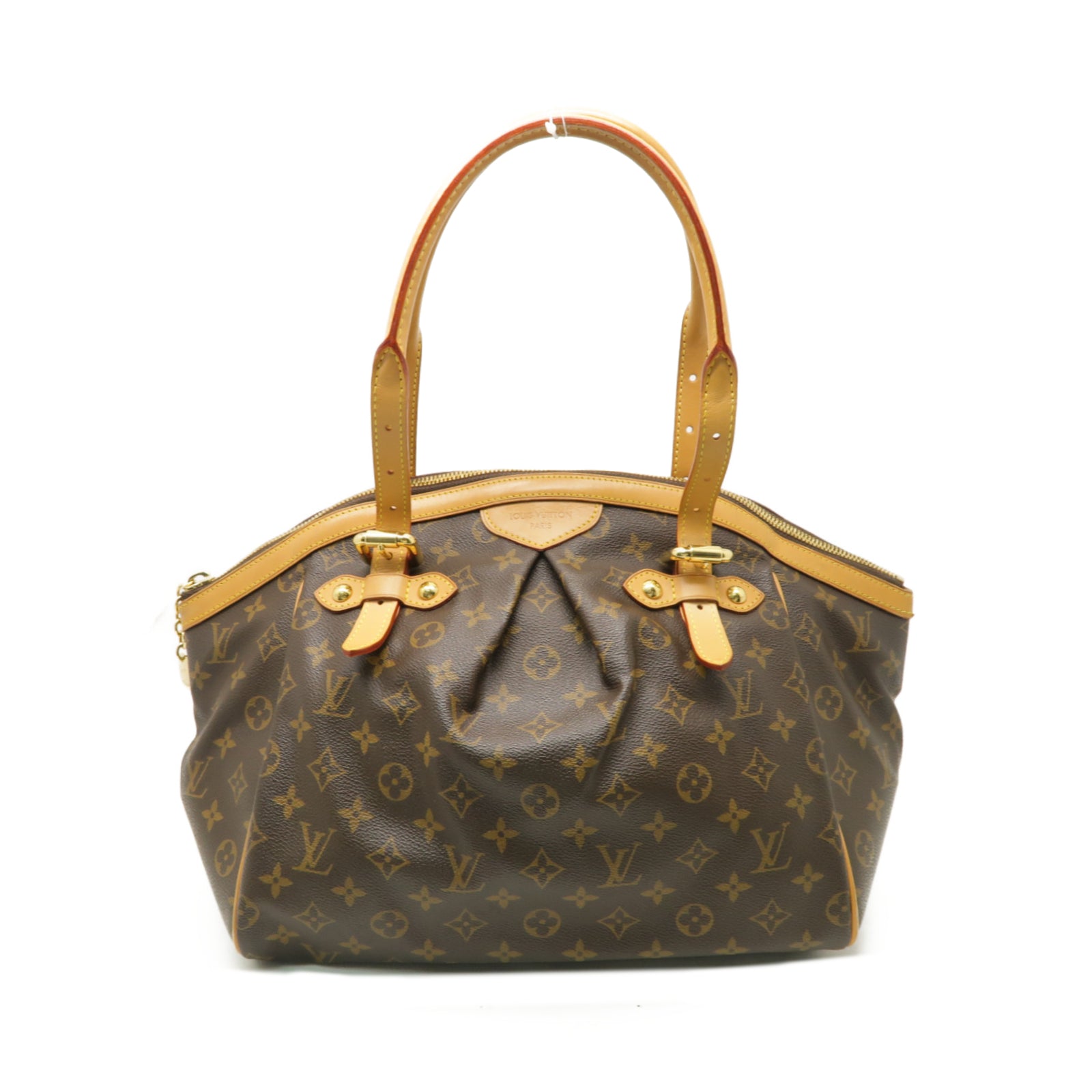 LOUIS VUITTON Monogram Tivoli GM金扣肩背袋棕色