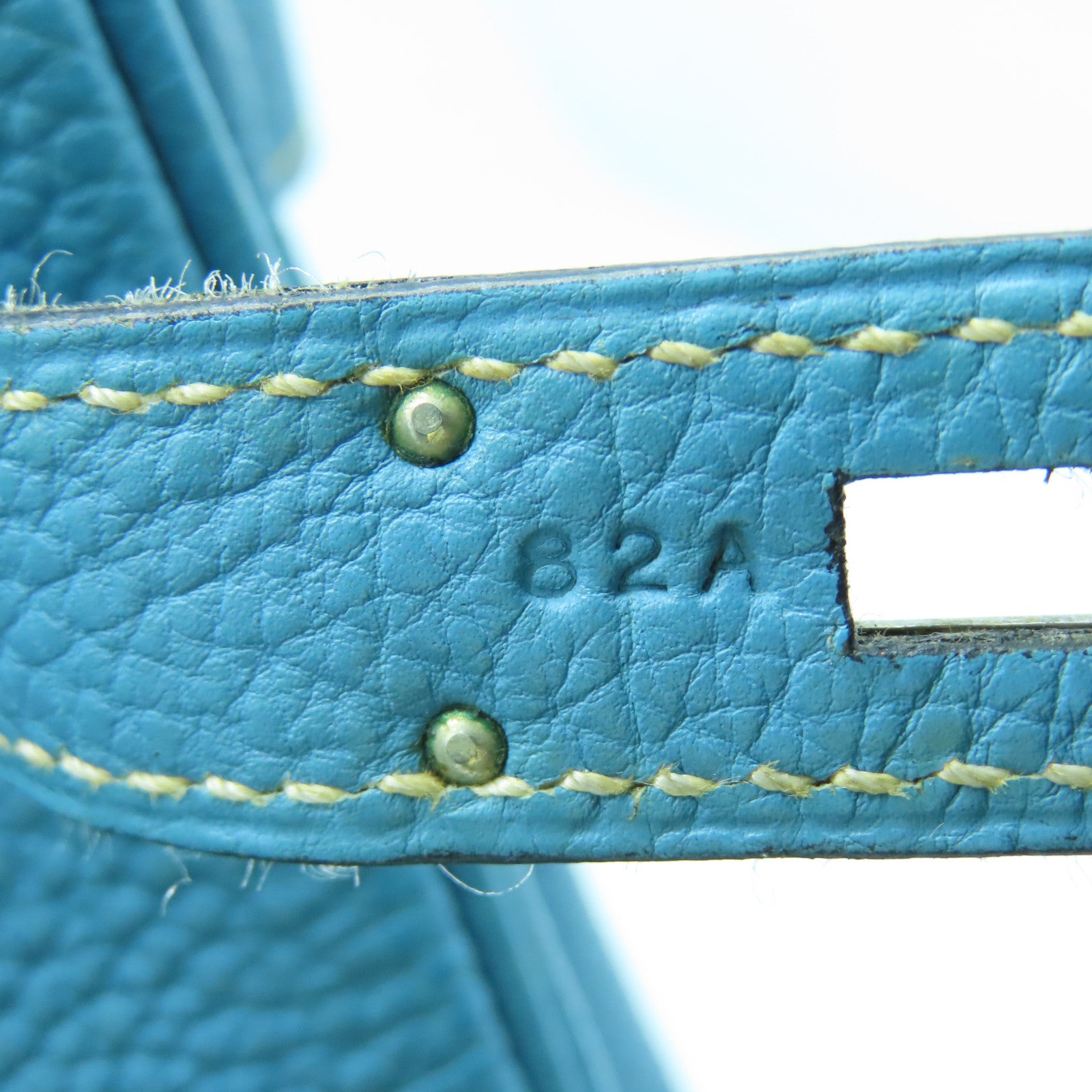 HERMES Togo皮革Birkin 30銀扣手挽袋牛仔藍