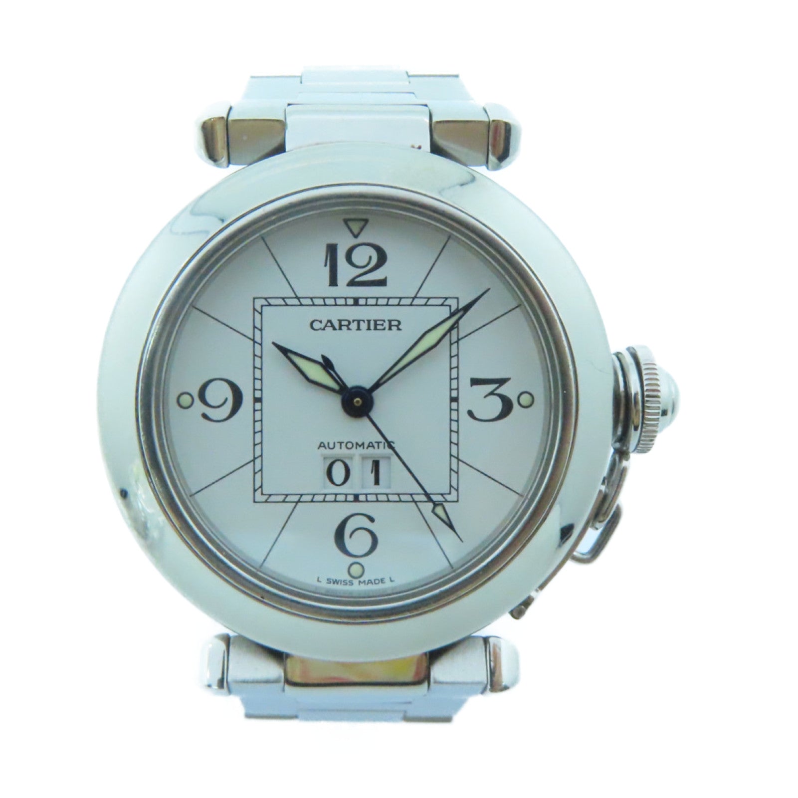 CARTIER Pasha C不锈钢手表自动机芯白色