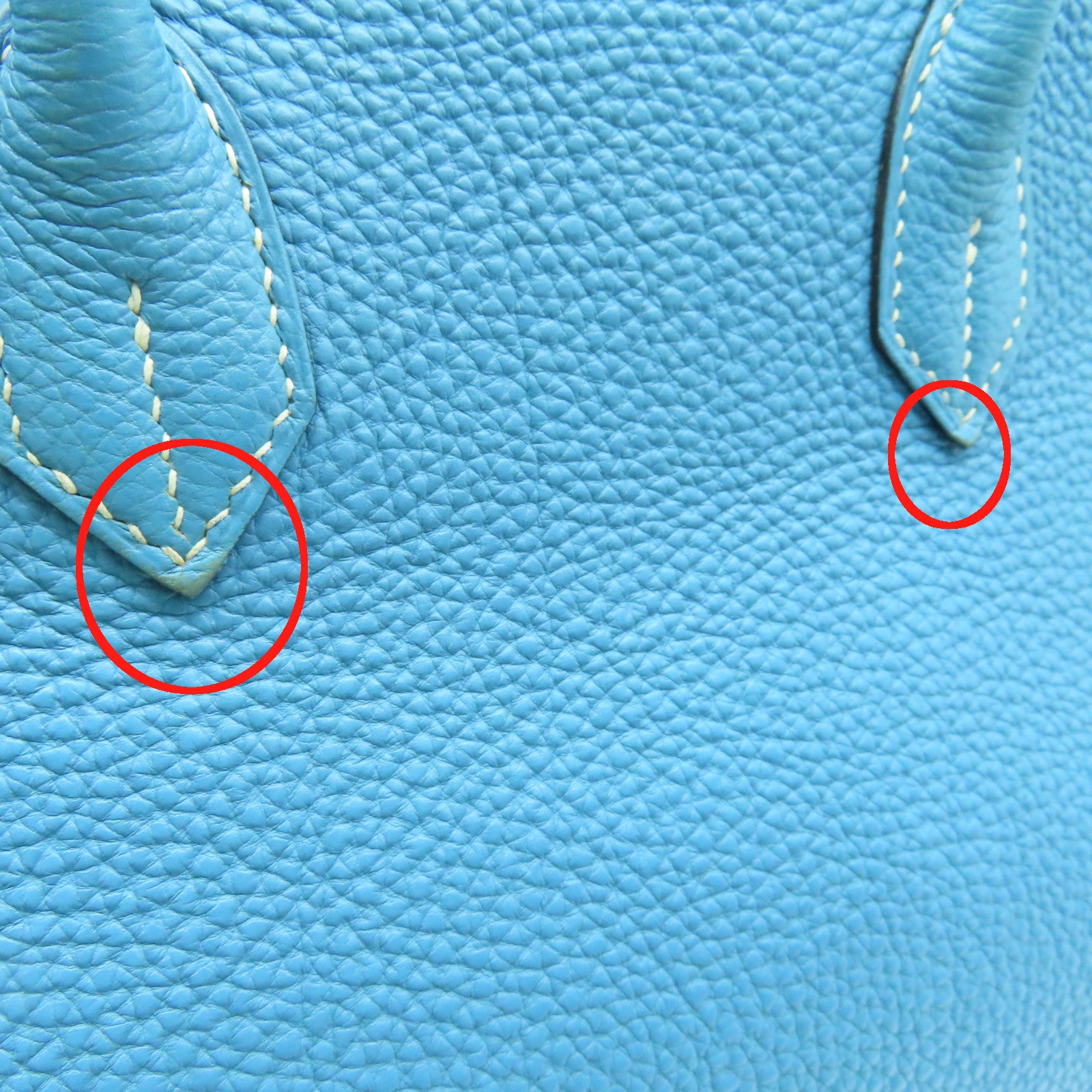 HERMES Togo皮革Birkin 30銀扣手挽袋牛仔藍