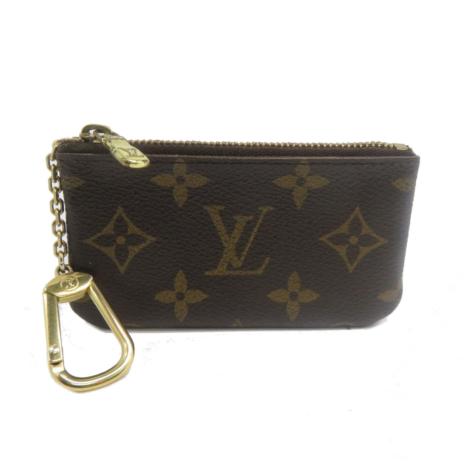 LOUIS VUITTON Monogram Coin Case金扣零錢包啡色