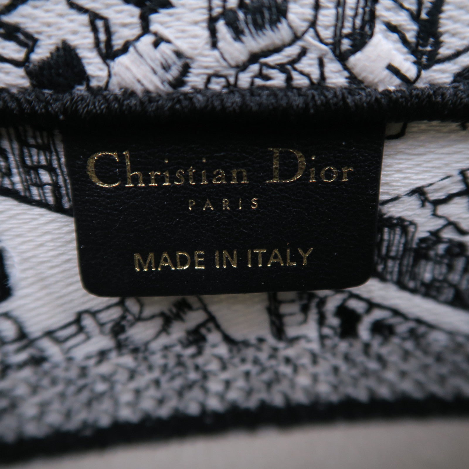Dior 帆布Book Tote Bag手挽袋黑色/白色
