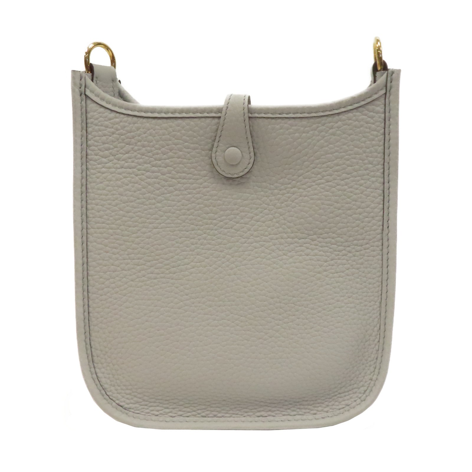HERMES Clemence皮革Evelyne TPM金扣肩背袋淺藍色
