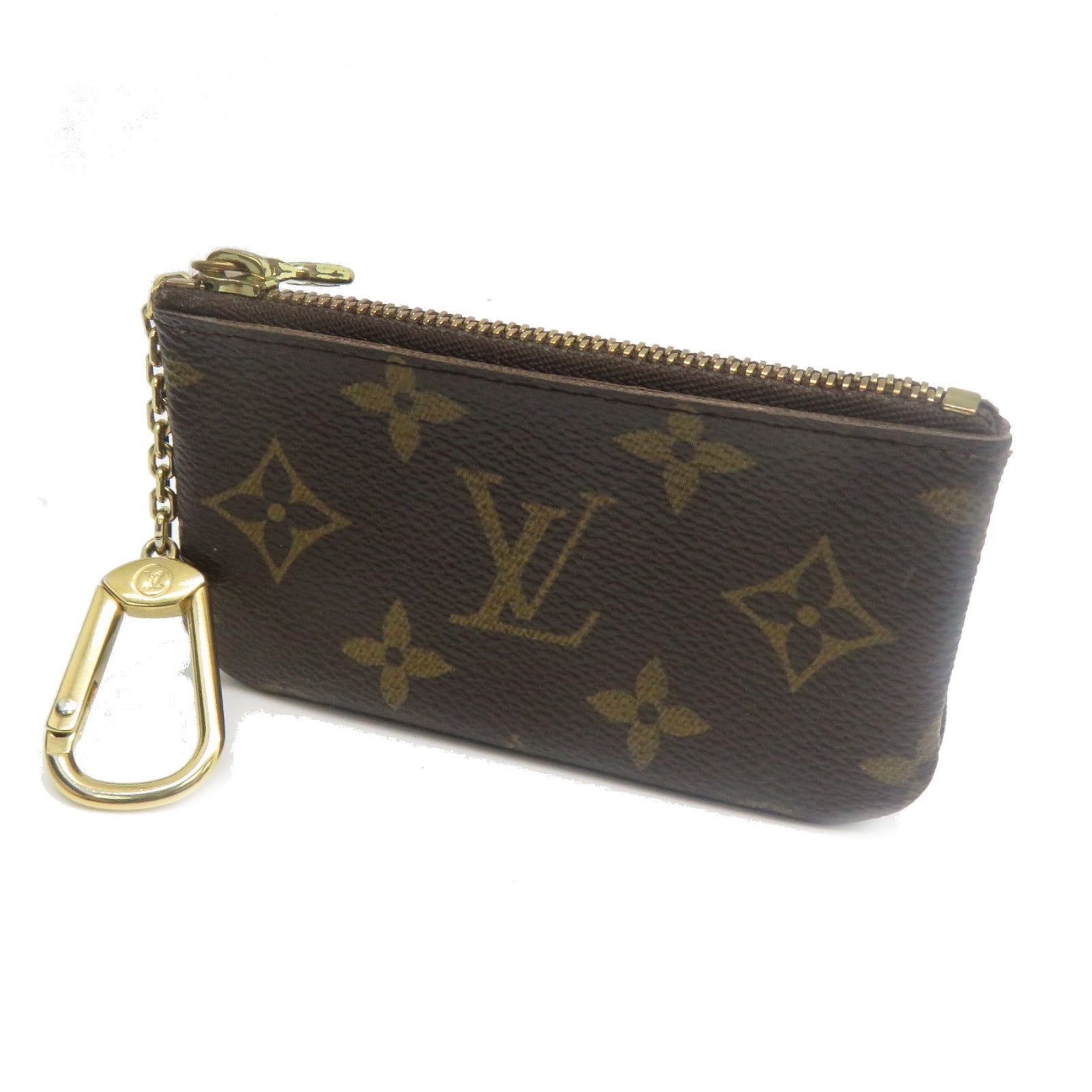 LOUIS VUITTON Monogram Coin Case金扣零錢包啡色