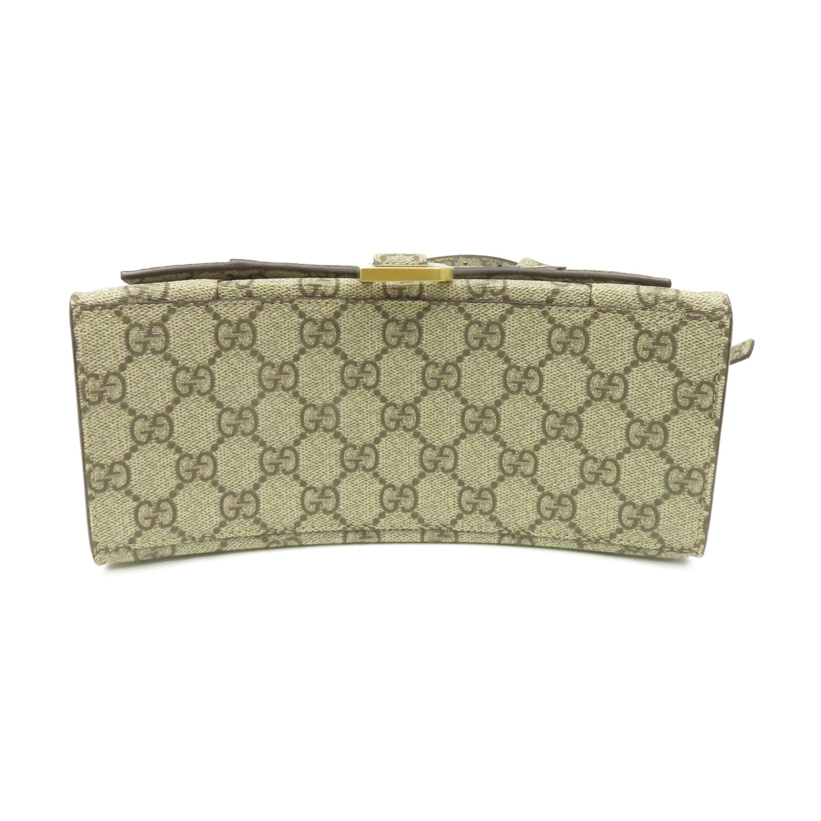 GUCCI 塗層帆布Gucci x Balenciaga The Hacker Project Hourglass Small 2Way Shoulder Bag金扣手挽肩背兩用袋啡色