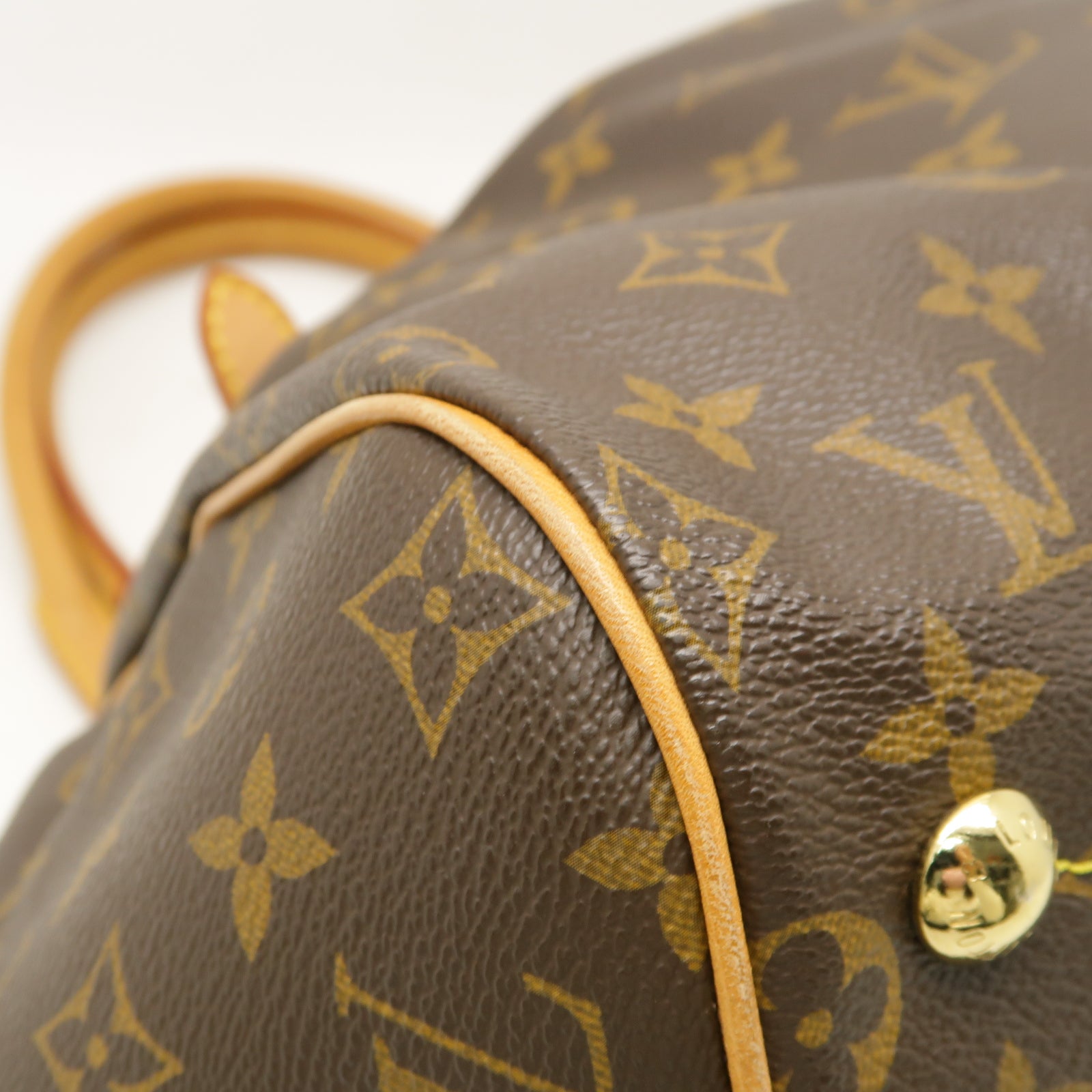 LOUIS VUITTON Monogram Tivoli GM金扣肩背袋棕色