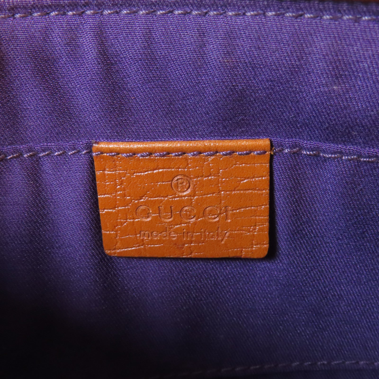 GUCCI 帆布Pouch金扣手拿包啡色