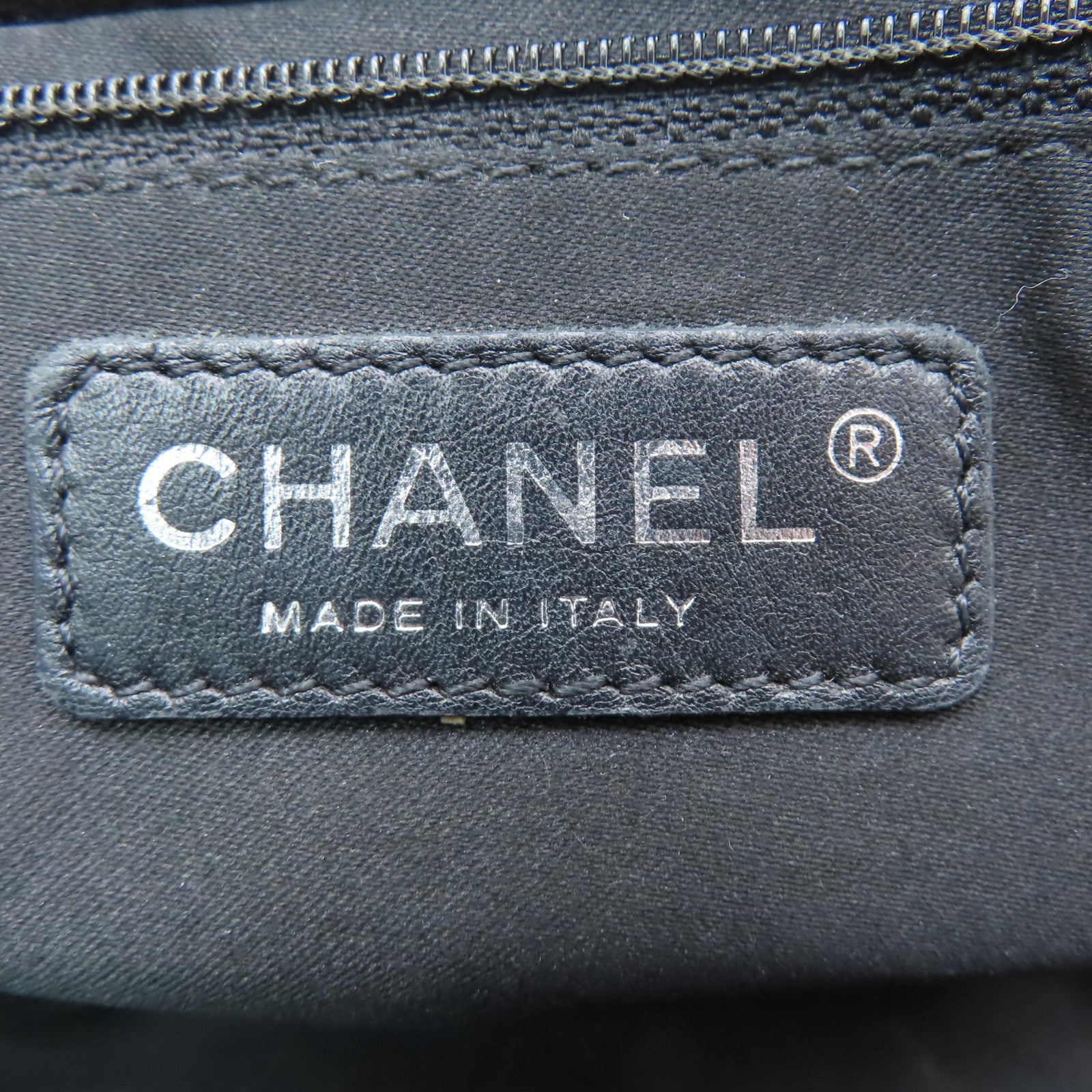 CHANEL 菱格羊皮皮革Chain Shoulder銀扣鏈帶肩背袋黑色