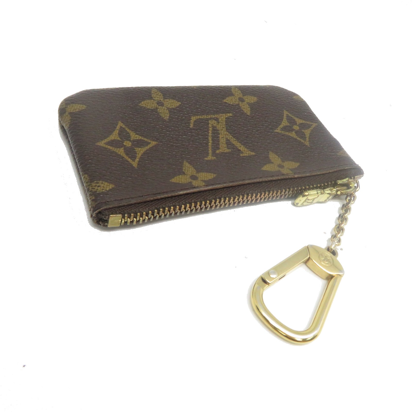 LOUIS VUITTON Monogram Coin Case金扣零錢包啡色