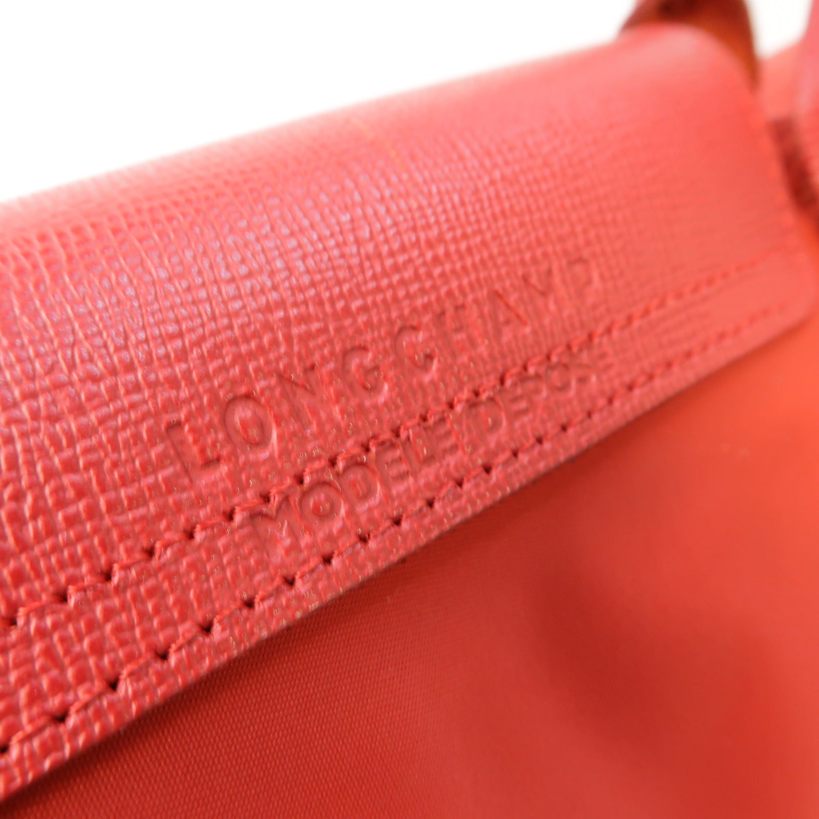 Longchamp 尼龍2way Shoulder Bag銀扣手挽肩背兩用袋紅色