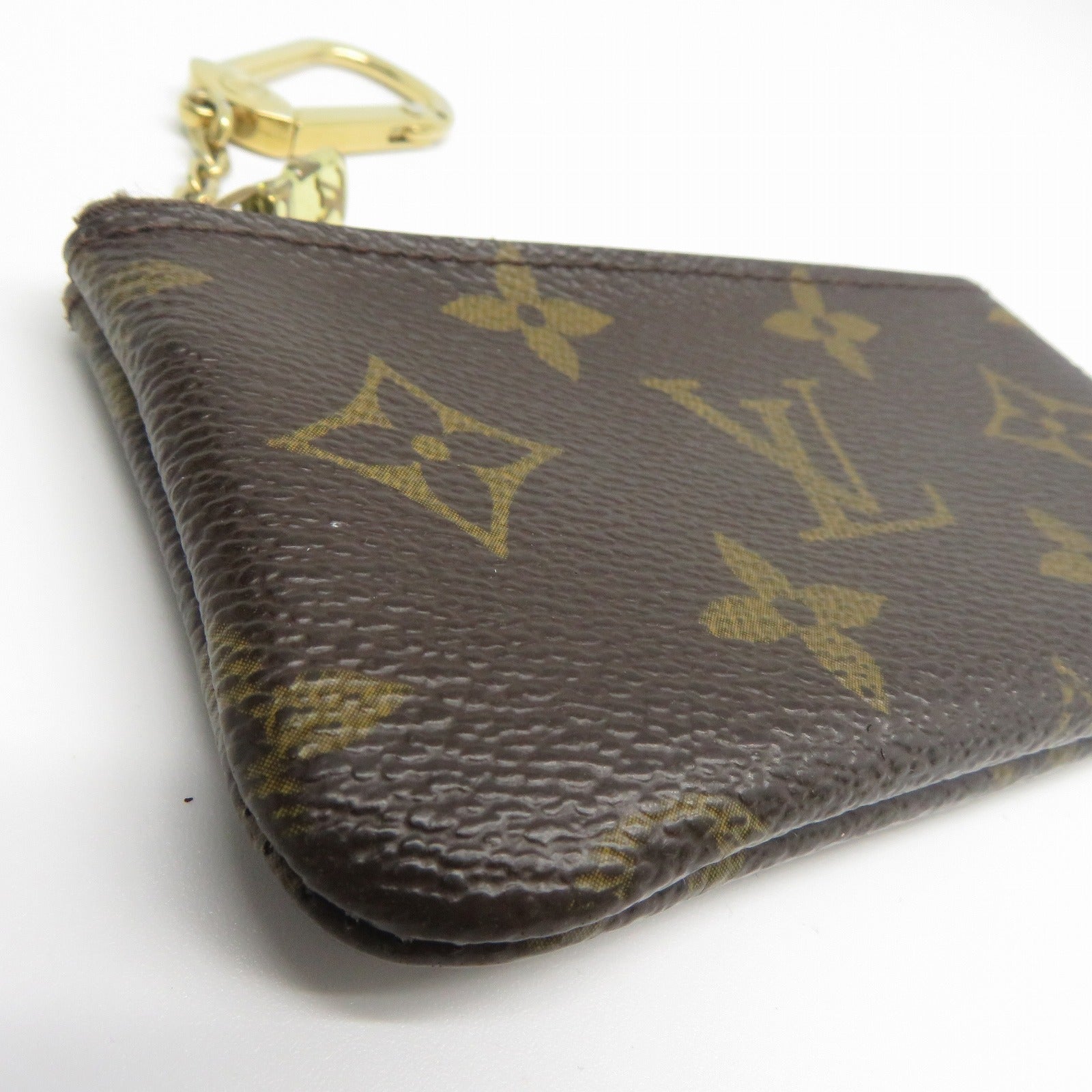 LOUIS VUITTON Monogram Coin Case金扣零錢包啡色