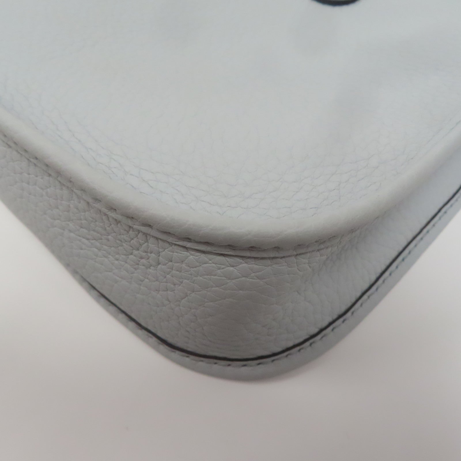 HERMES Clemence皮革Evelyne TPM金扣肩背袋淺藍色