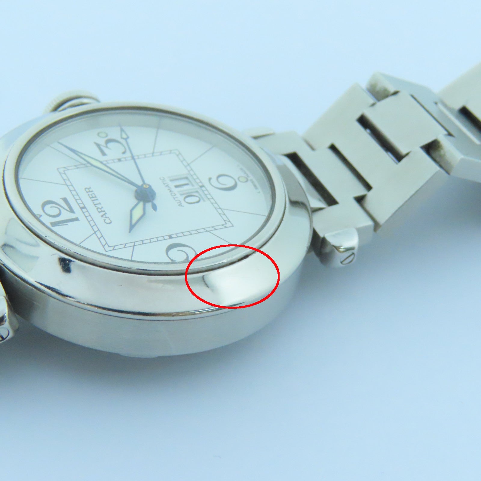 CARTIER Pasha C不锈钢手表自动机芯白色