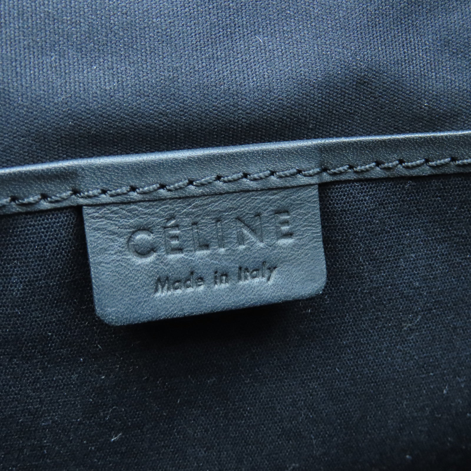 CELINE 牛皮皮革/帆布Mini Luggage金扣手挽肩背两用袋黑色