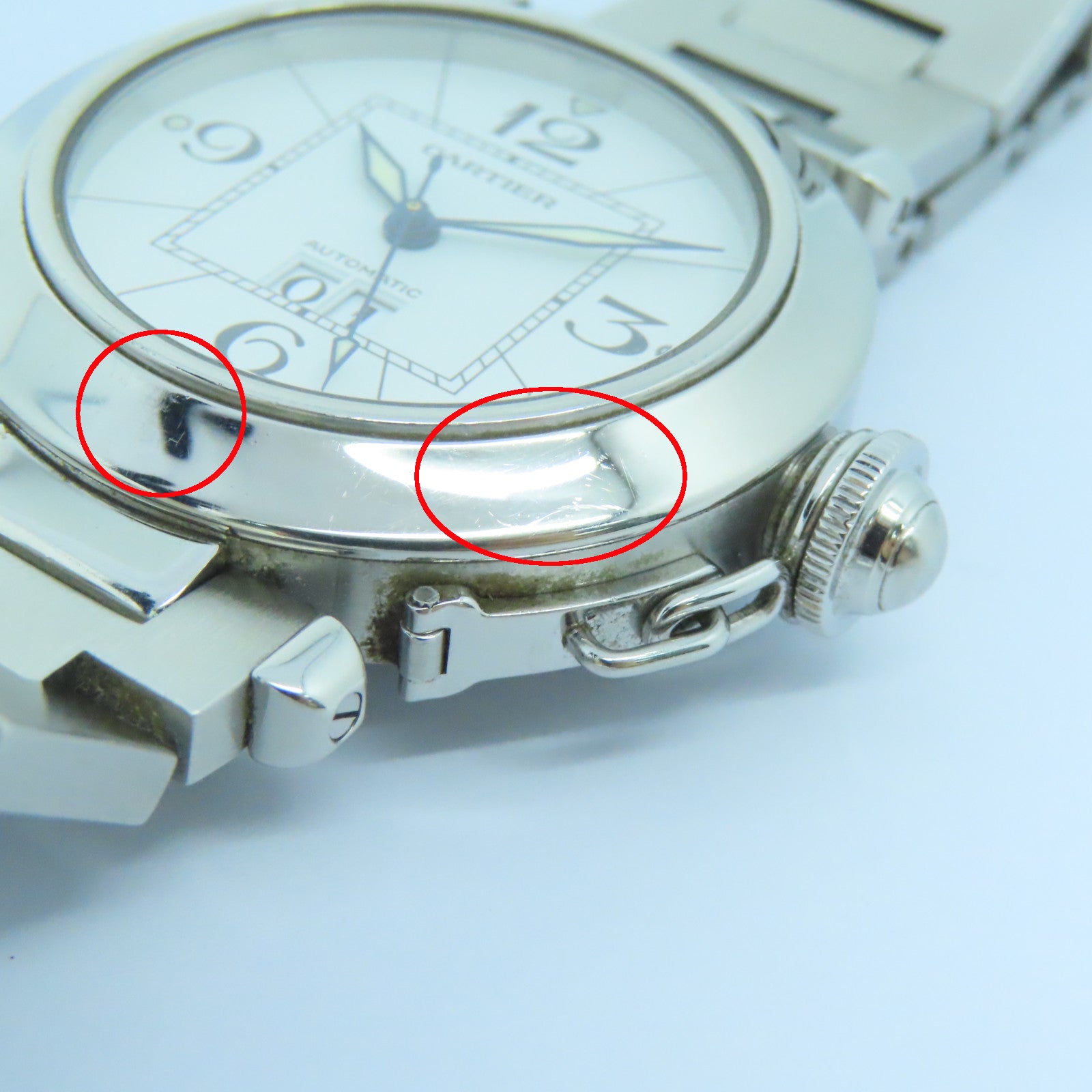 CARTIER Pasha C不锈钢手表自动机芯白色