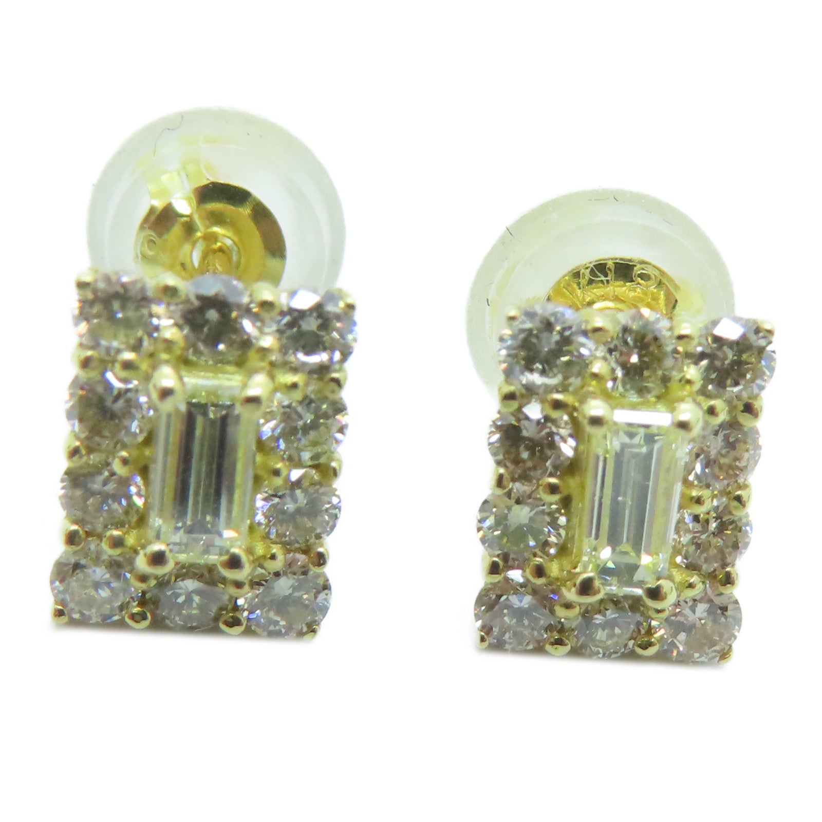 JEWELRY 18K黄金Earrings 0.54ct钻石耳环